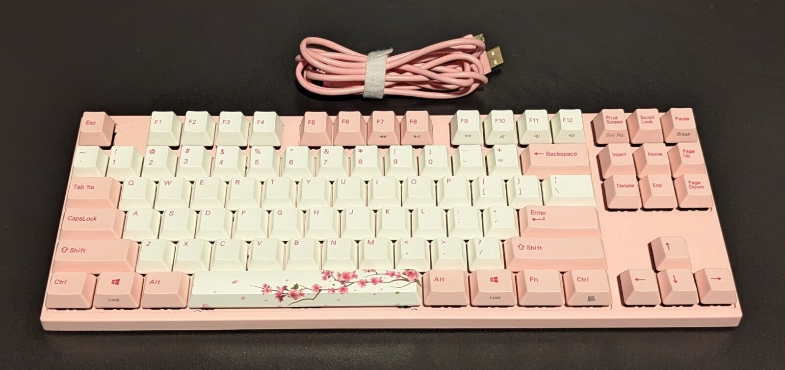 Varmilo VA87M Sakura Wired Mechanical Keyboard Cherry MX Brown Switch Pink White