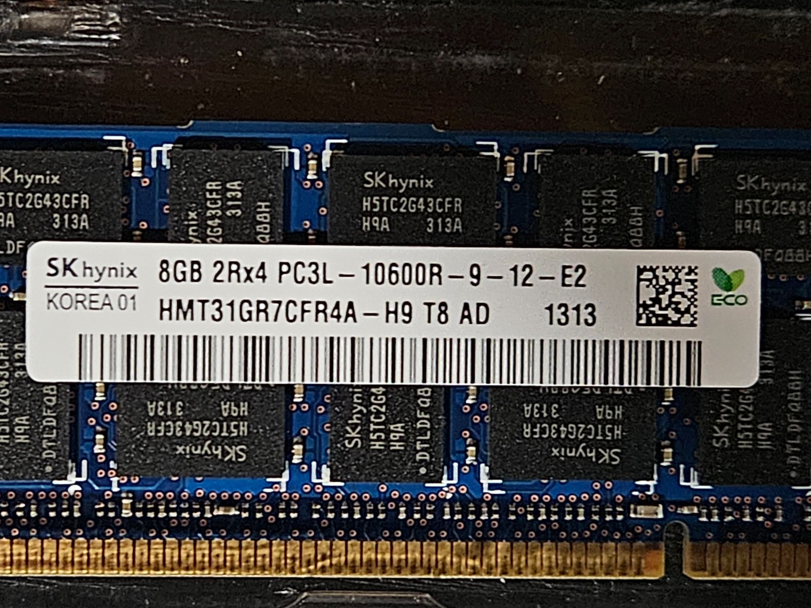 SK Hynix 8GB 2Rx4 PC3L-10600R-09-11-E2-P2 Server Ram M393B1K70DH0-YH9
