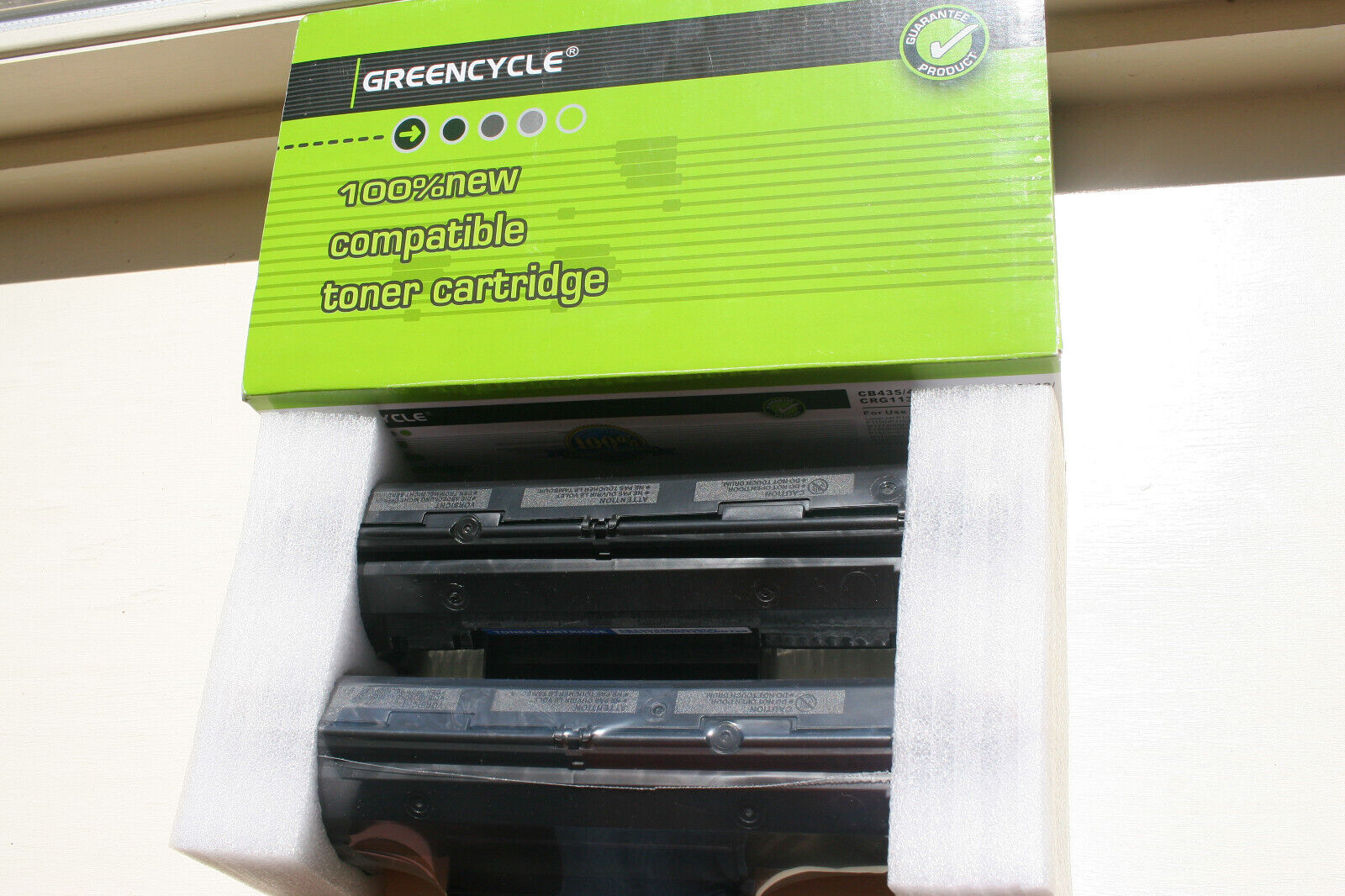 LOOK GREAT Greencycle 2 Pack Compatible Canon CRG 125 Laser Black Cartridges 
