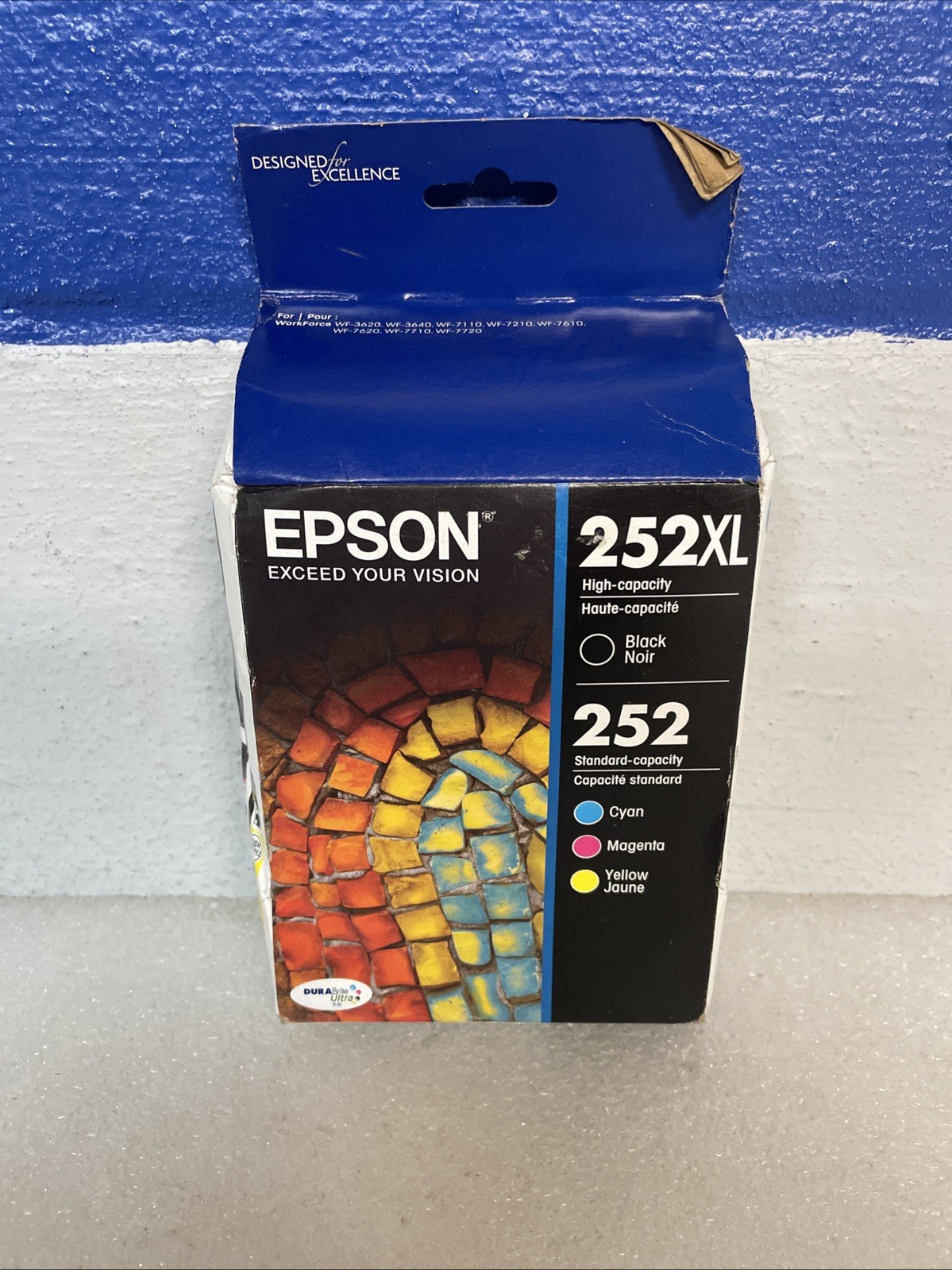 Epson Genuine 252XL Black 252 Cyan Magenta Yellow Ink Set T252XL-BCS 1/25 Sealed