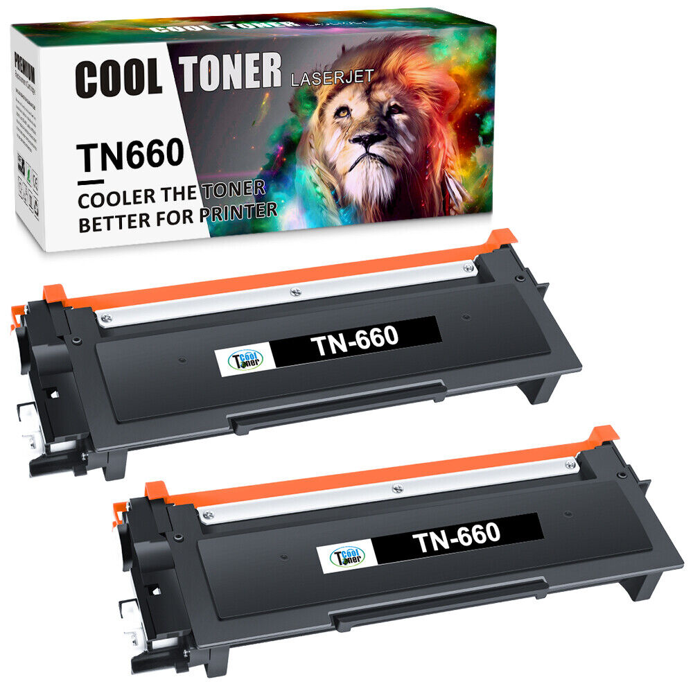 2PK TN660 High Yield Toner Cartridge Compatible With Brother DCP-L2540DW L2740DW