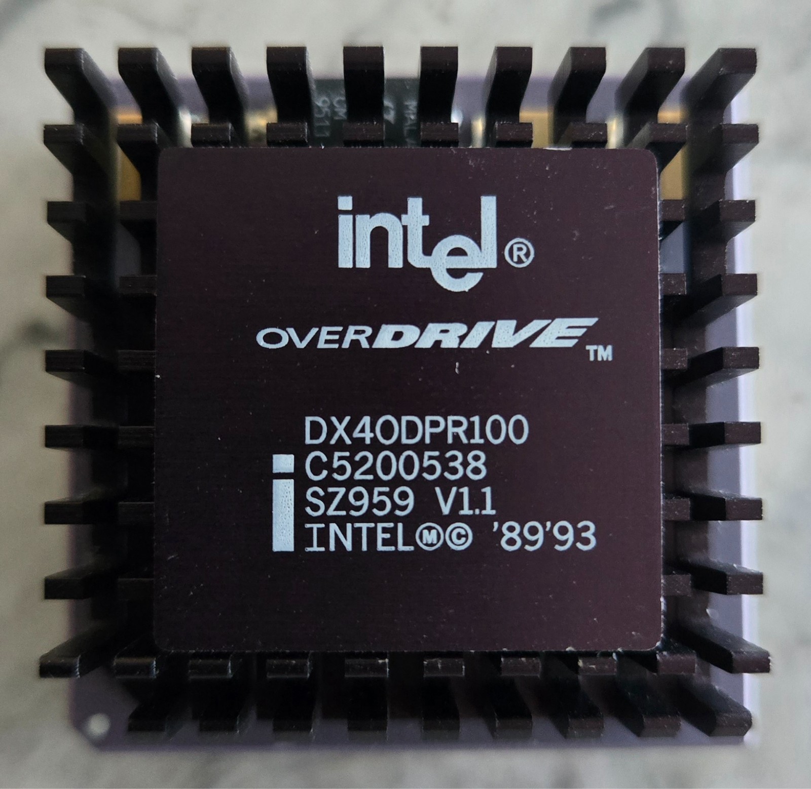 Intel OverDrive DX4ODPR100 486 DX4 100MHz CPU - SZ959 - GOLD/RARE - FULLY TESTED