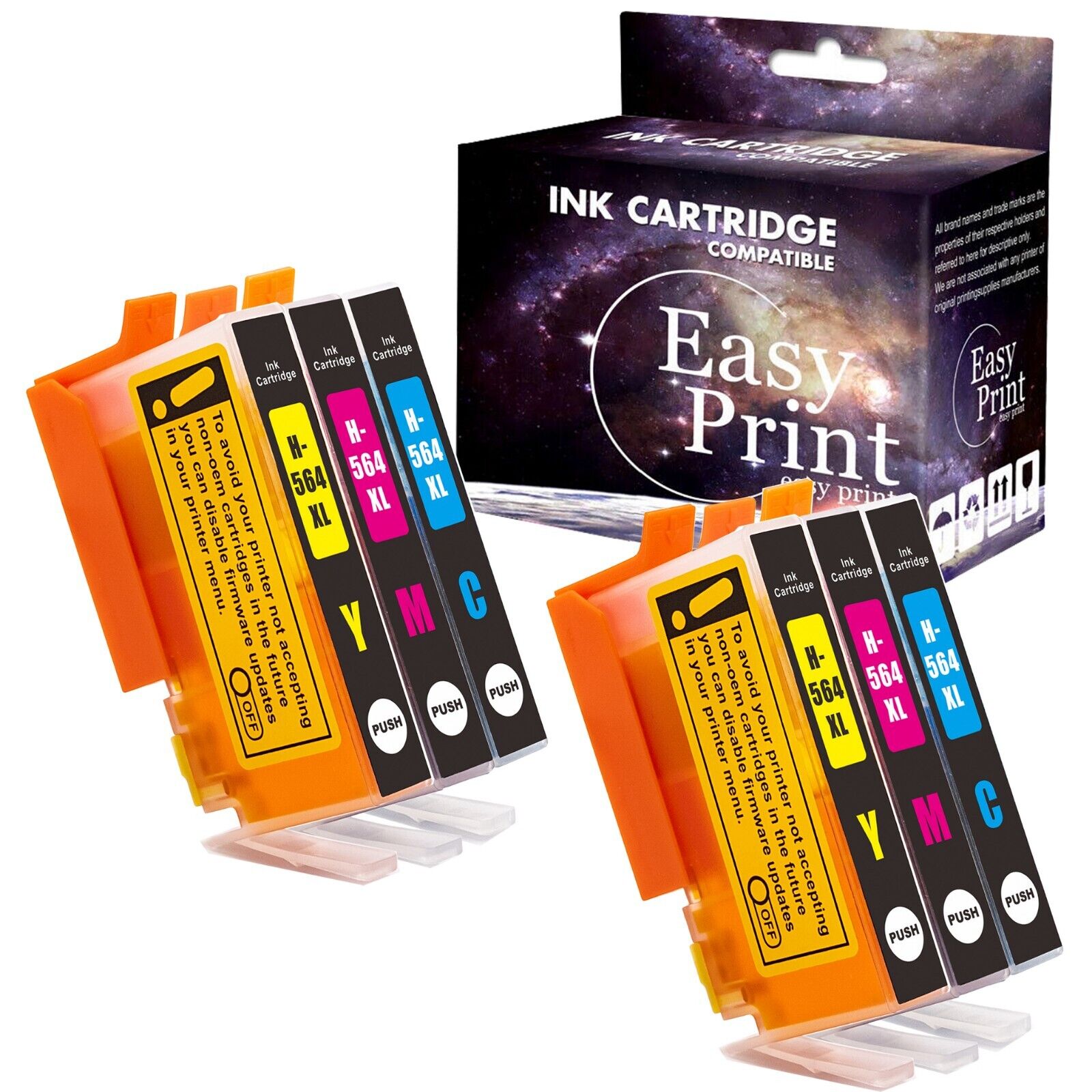 6PK 564 XL 564XL Ink Cartridge for Photosmart Premium C310A DeskJet 3520 3526