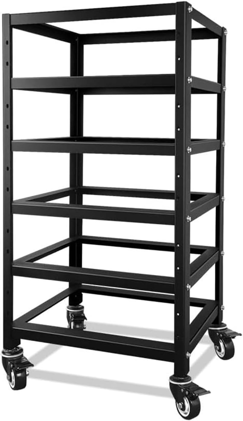 3U Server Rack Battery Rack, 5-Layer Rack for 48V 100Ah Lithium Batteries, Stack