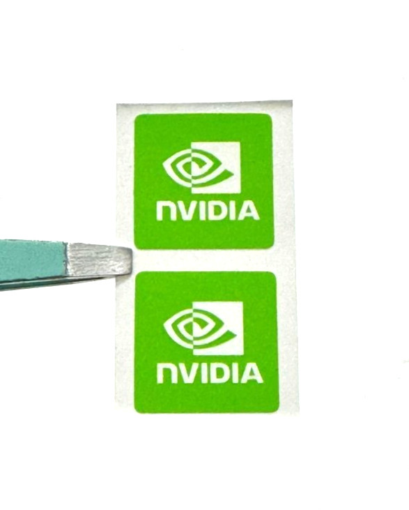 2 pcs NVIDIA  Sticker  Label Logo Decal Case Badge 18mm x 18mm
