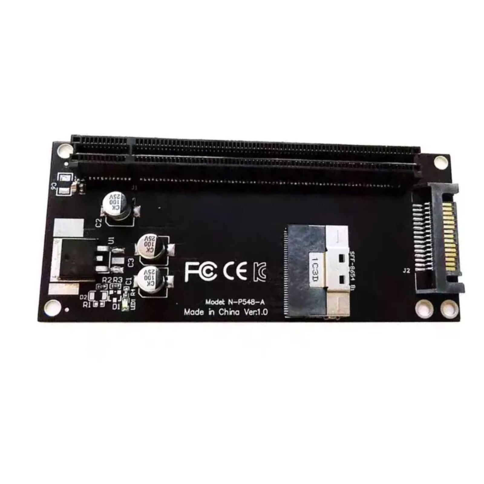 1pc SFF-8654 8i to PCIe 4.0 x16 Adapter for Mainboard Computers Extension Card
