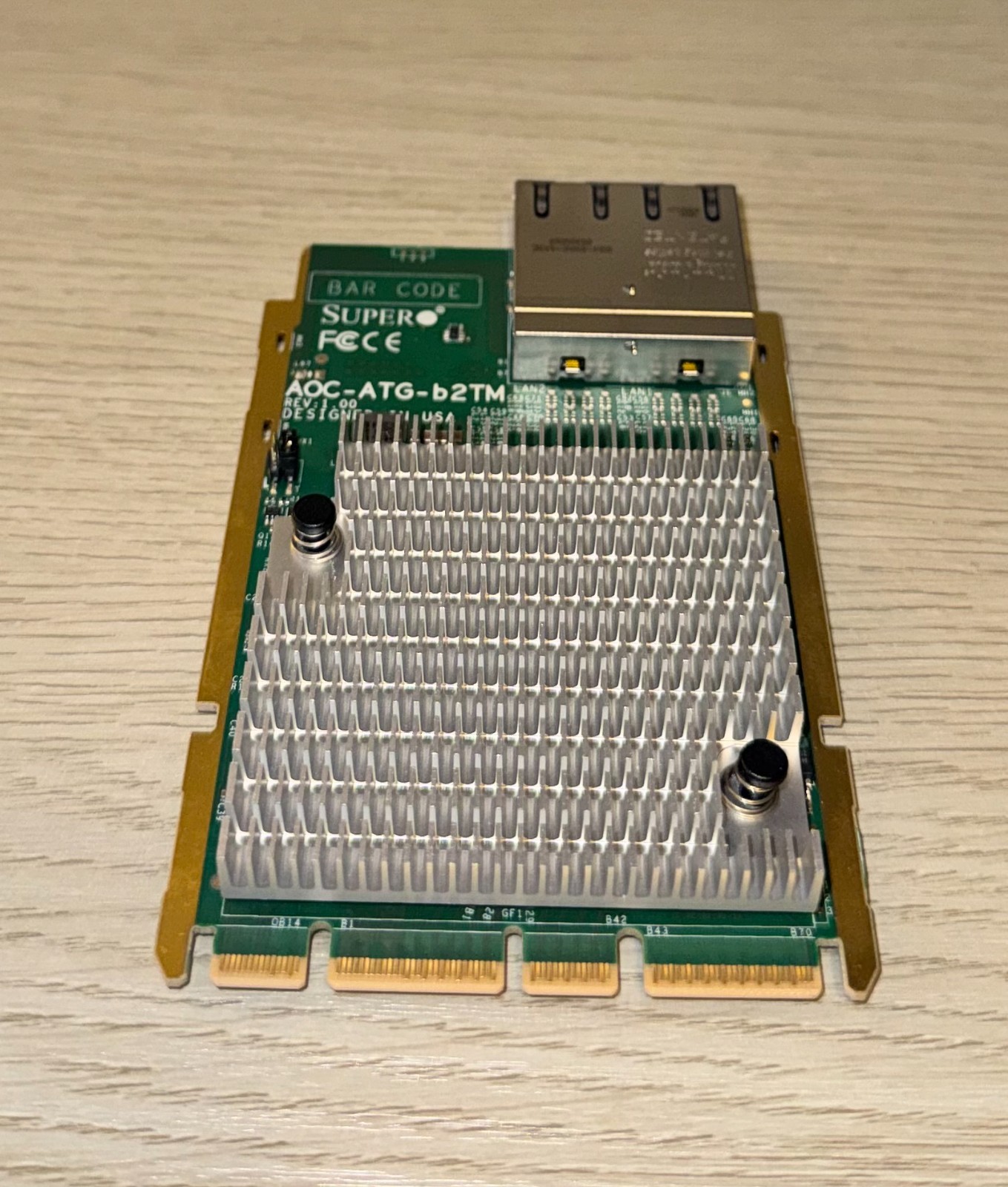 Supermicro AOC-ATG-b2TM AIOM Dual 10GbE RJ45 10GBase-T NIC Broadcom BCM57416