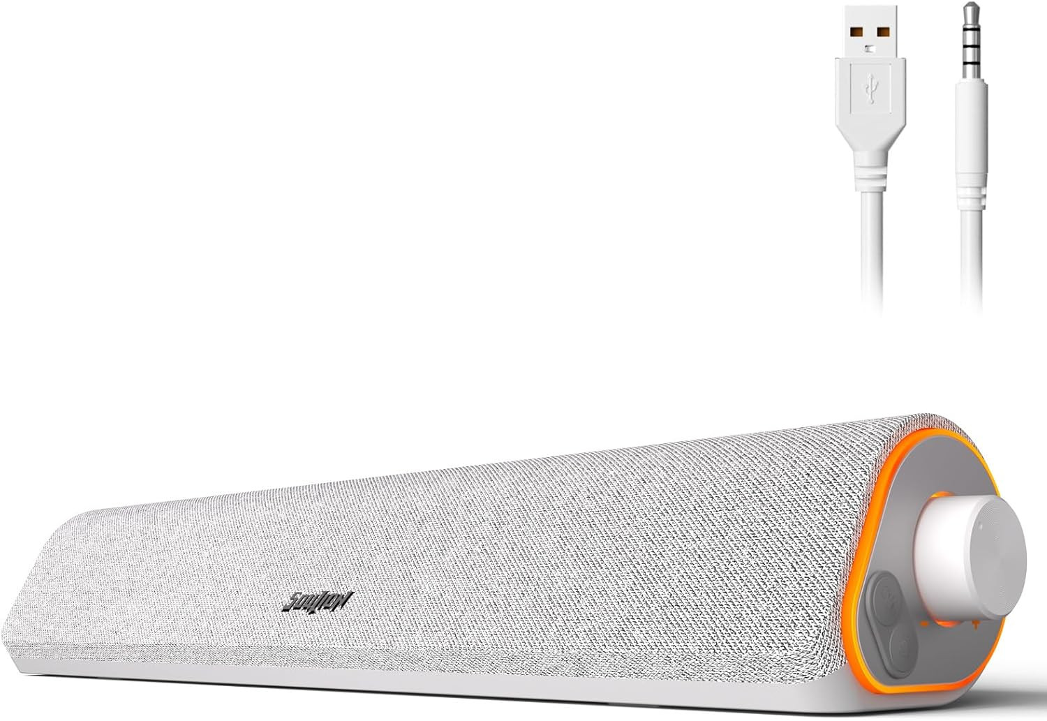 R50 Bluetooth Computer Speakers, USB Powered Pc Speakers for Desktop White
