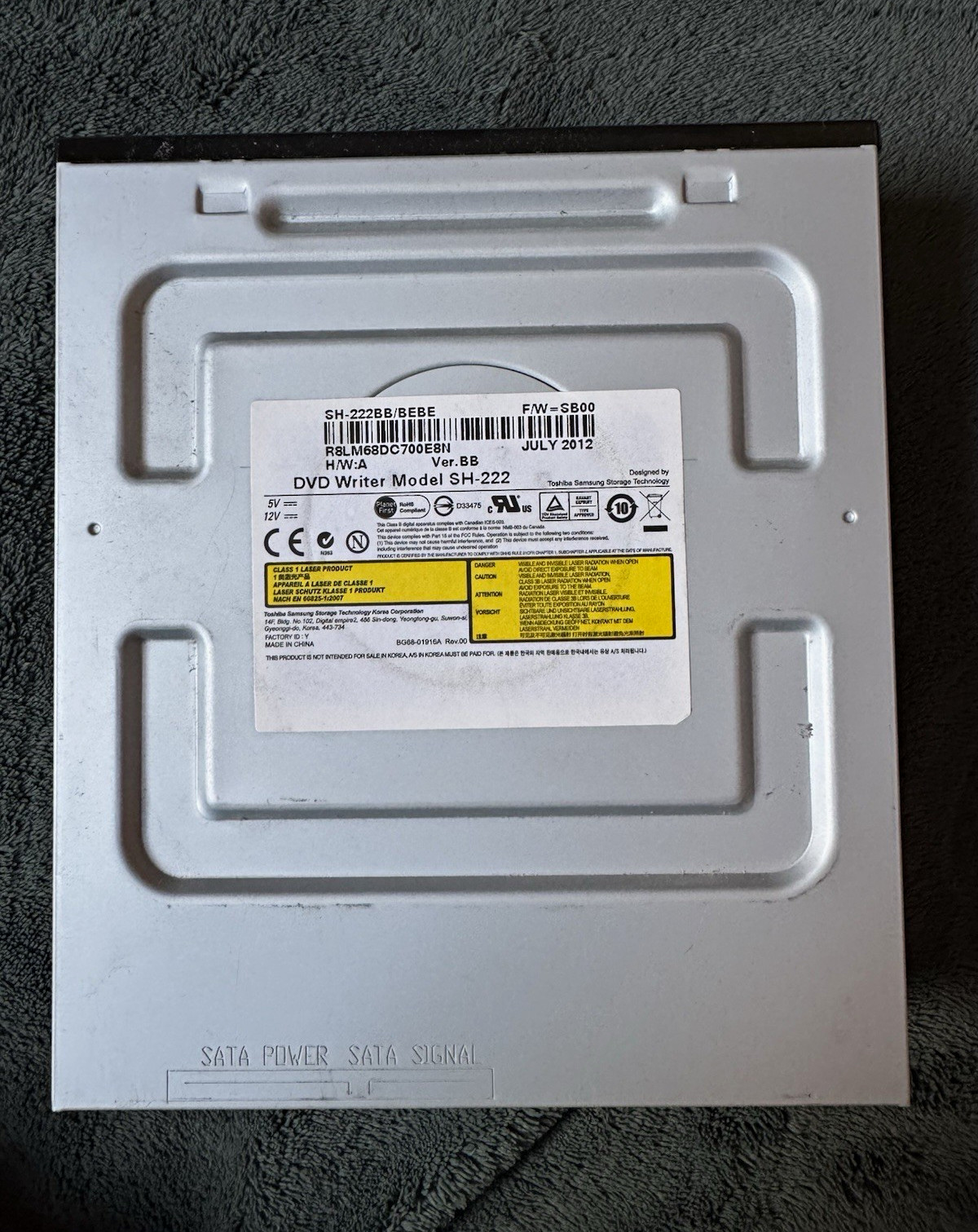 Samsung Super WriteMaster SH-222BB 22x SATA Internal 5.25in DVD Writer Black