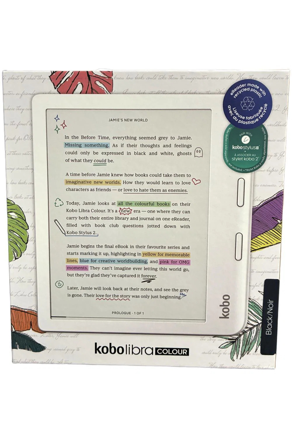 Kobo Libra Colour 7" 32gb MEM Glare-Free eReader/Writer Black