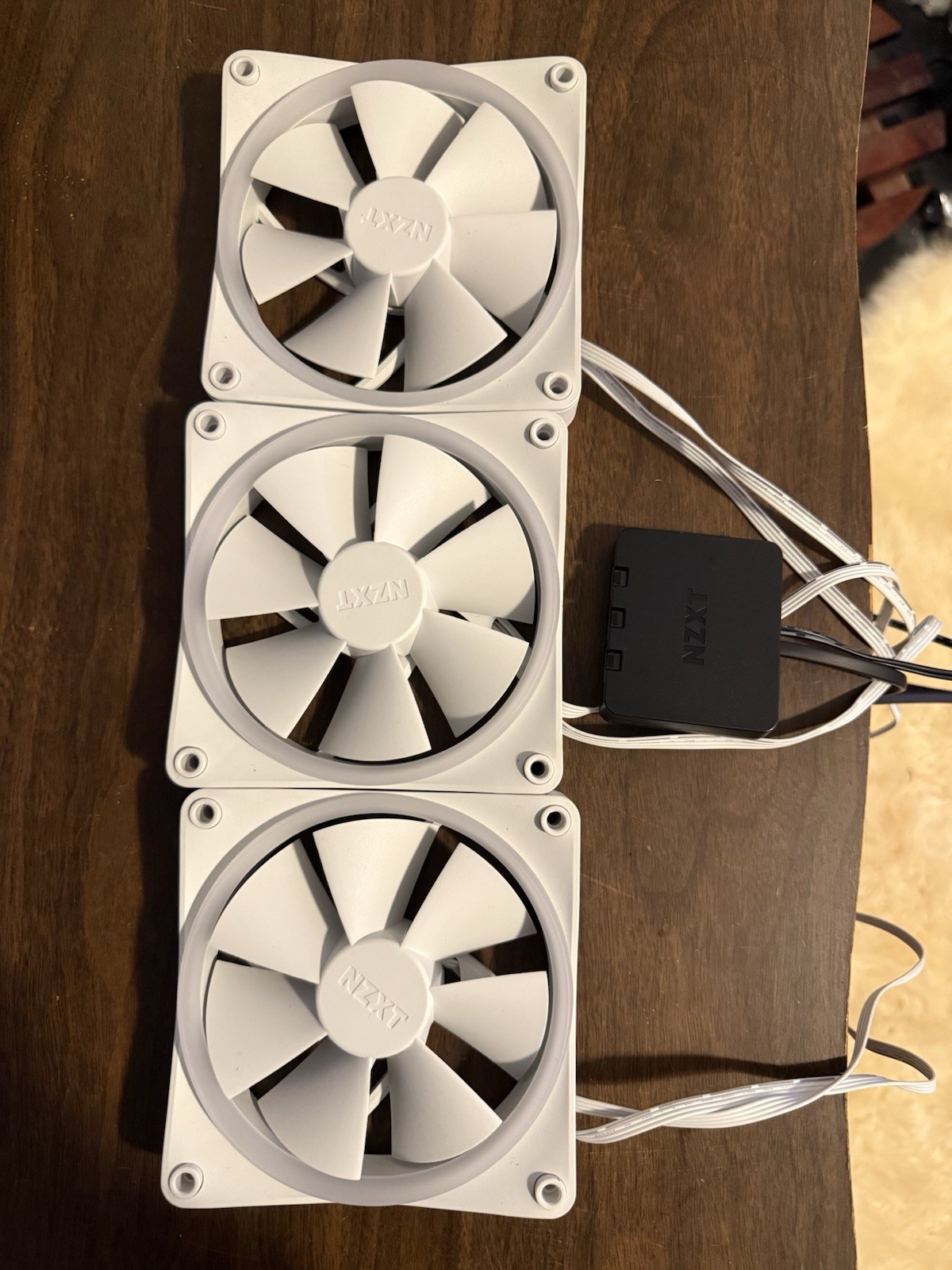 NZXT F120RGB Duo 120mm Dual-Sided RGB Fan Triple Pack White. READ DESC