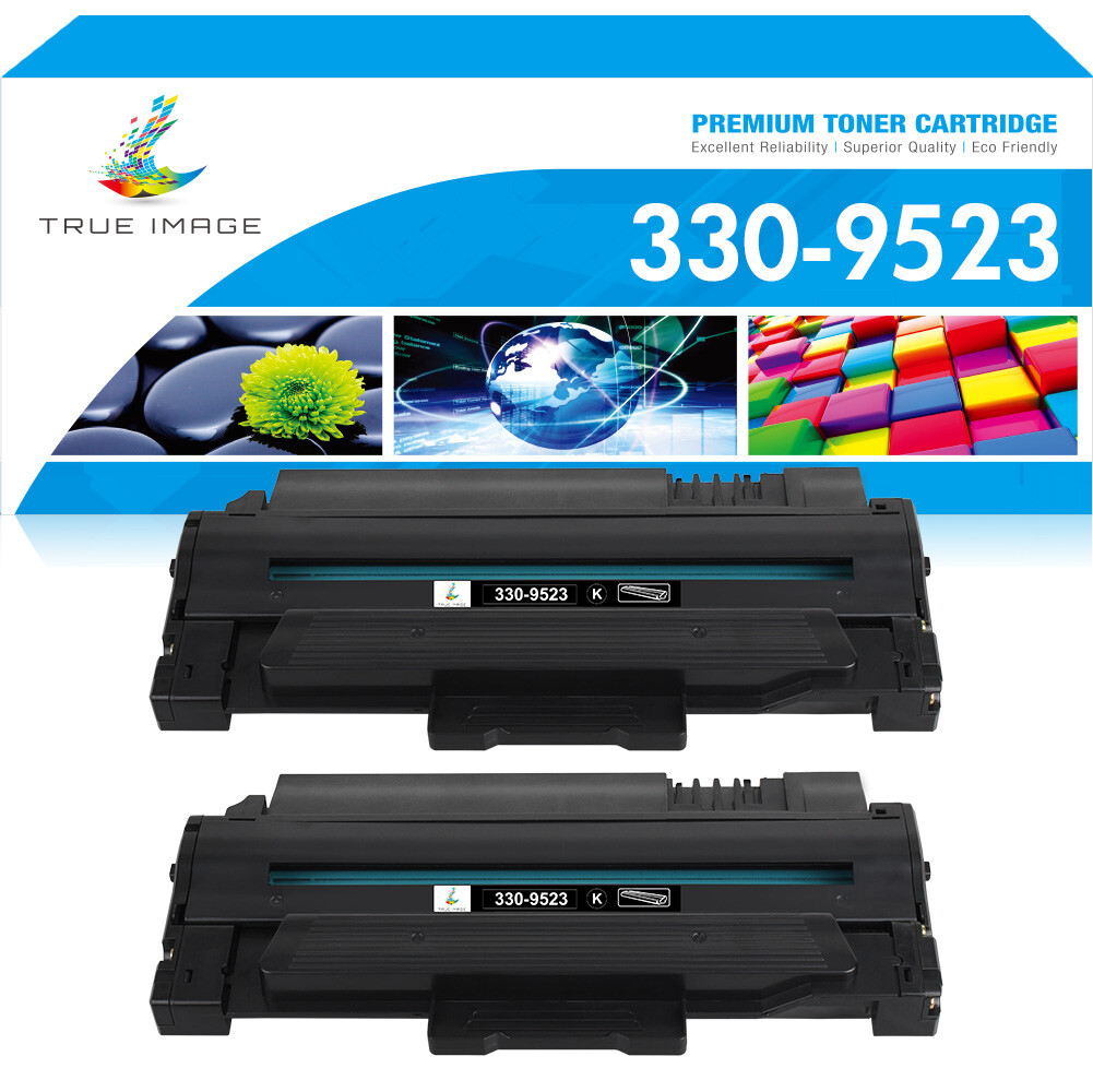 2 Pack Black 330-9523 Toner Cartridge Compatible With Dell 1130 1130N 1133 1135N