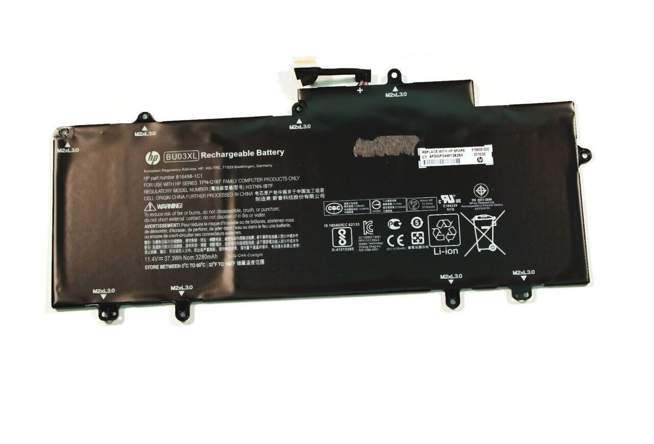 Genuine BU03XL Battery For HP Chromebook 14 G4 N2840816609-005 14-ak001TU 37.3Wh