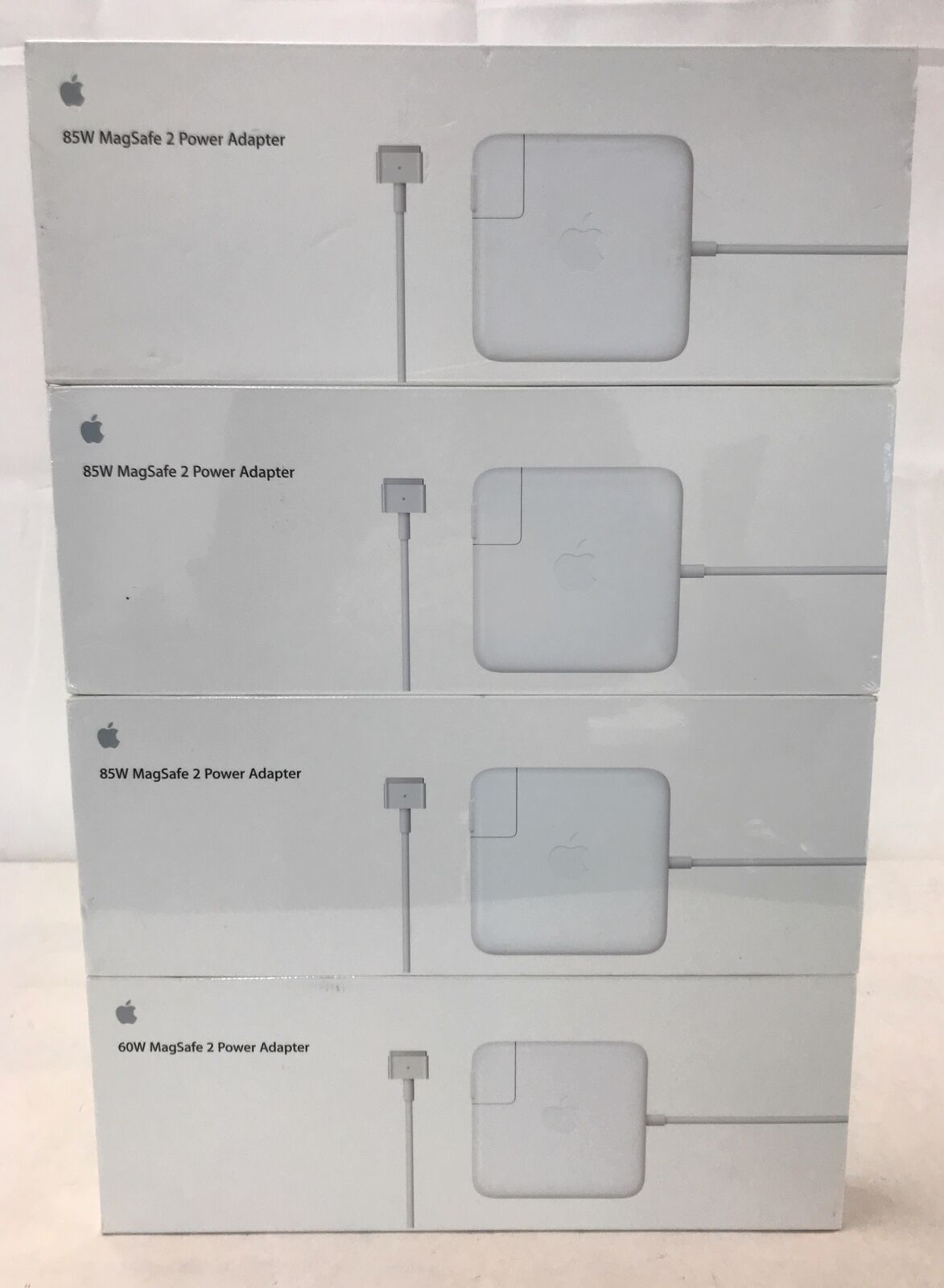 LOT of 4 - NEW Apple 1x 60W MD565LL/A & 3x 85W MD506LL/A MagSafe 2 Power Adapter