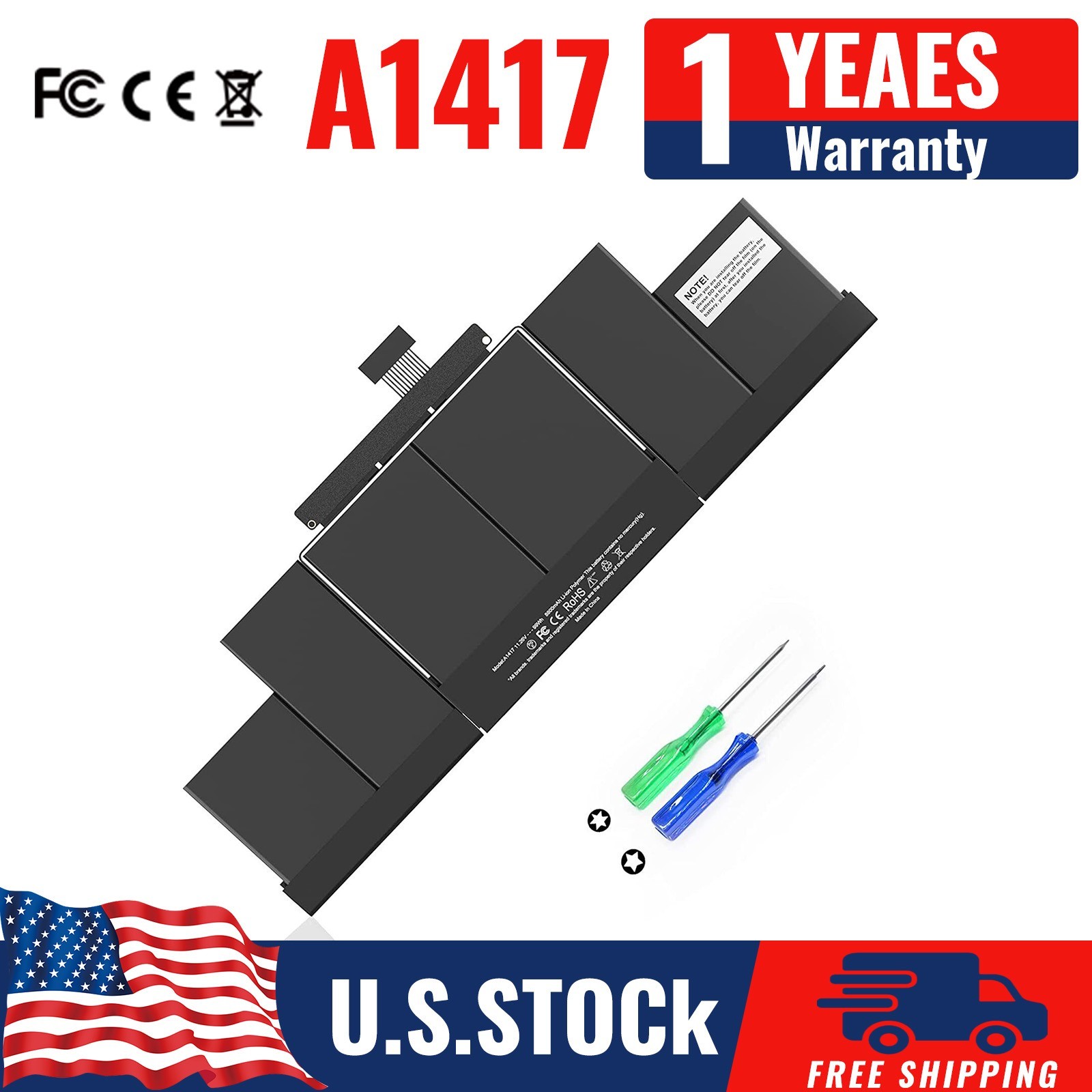 A1417 New OEM Battery for Apple MacBook Pro 15" Retina A1398 Mid 2012 Early 2013