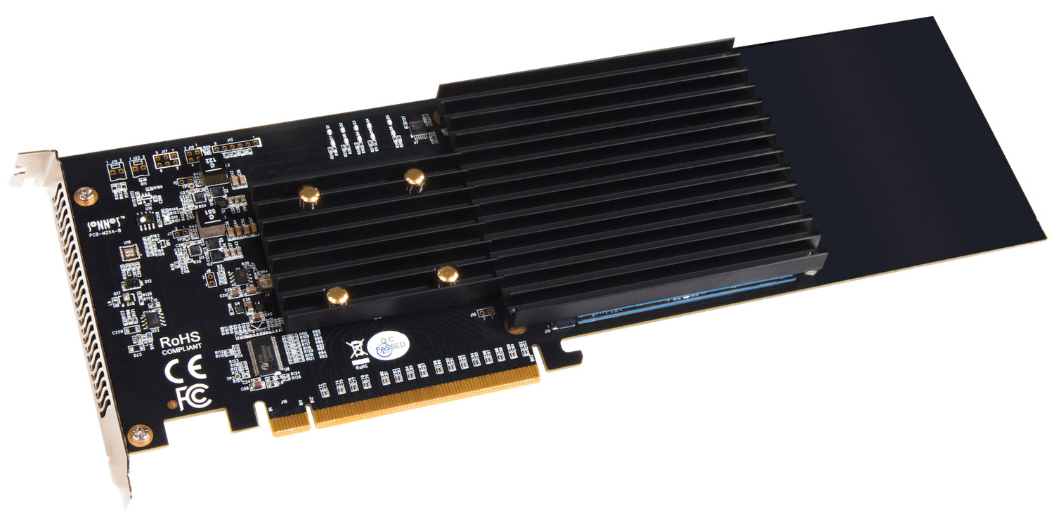 Sonnet M.2 4x4 Silent PCIe Card (Four M.2 NVMe SSD Slots