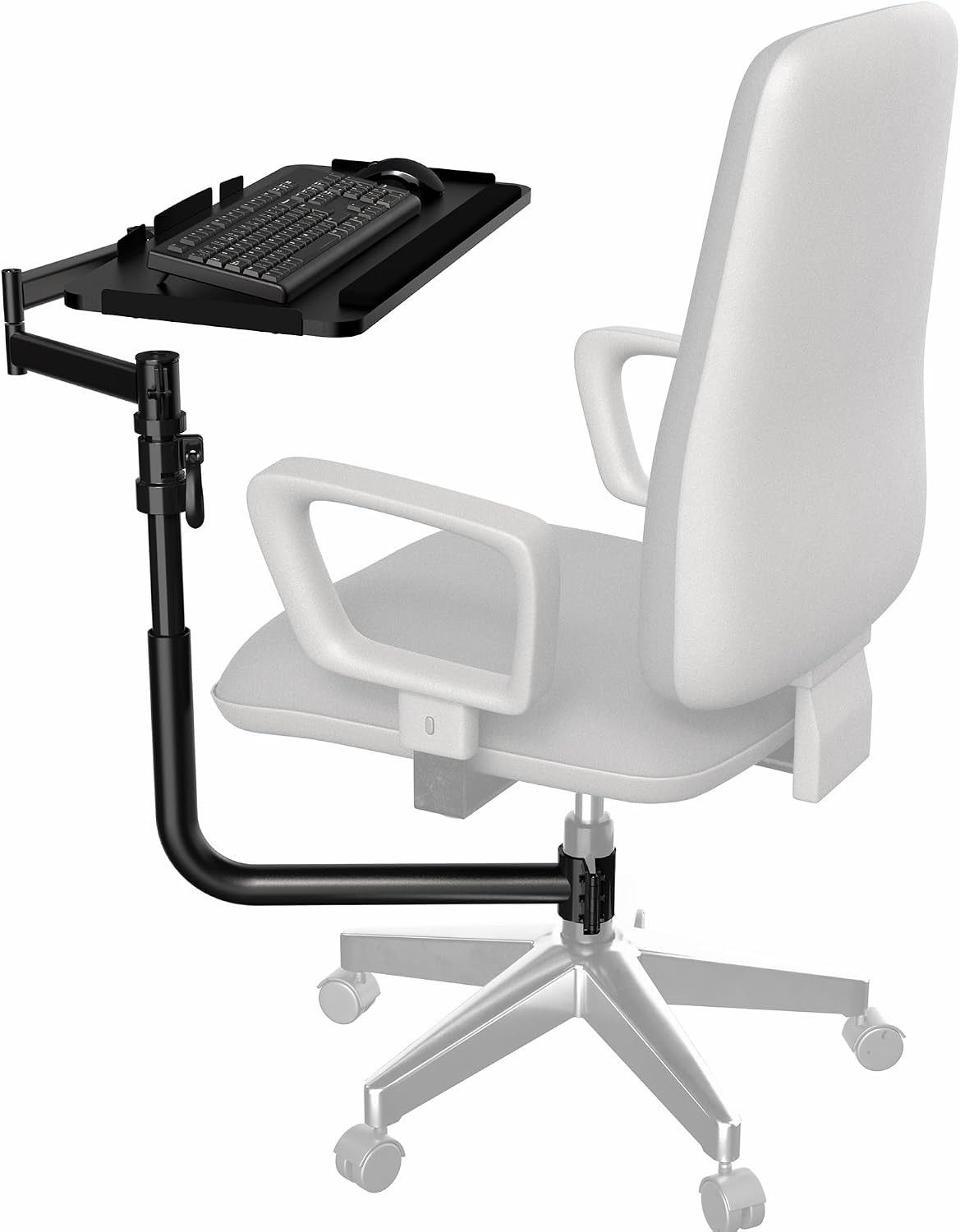 Office Chair Mounted 26 x 12 Inch Keyboard & Mouse Tray Ergonomic Tilt