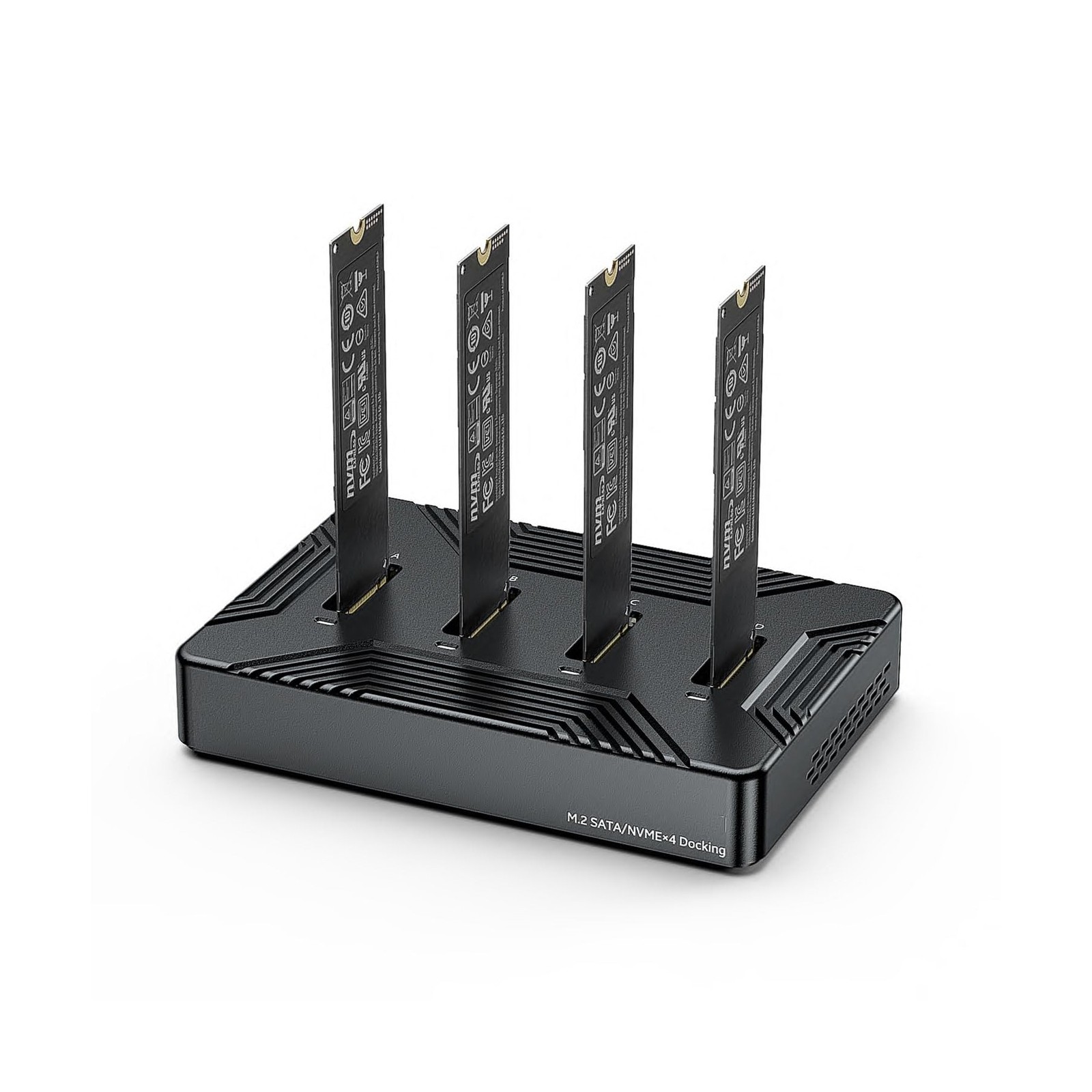 MiliPow 4-Bay M.2 NVME SATA SSD Enclosure Tool-Free, USB 3.2 Gen 2 10Gbps Ext...