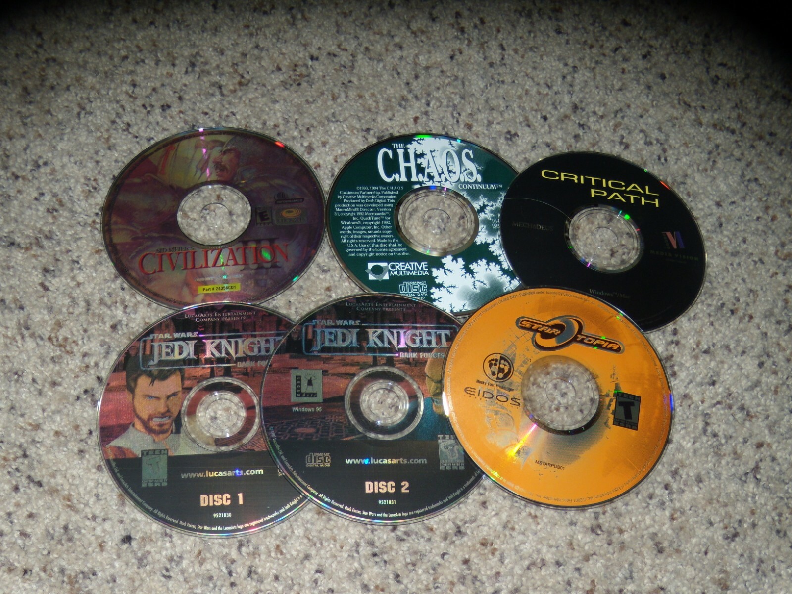 5 PC Games: Startopia, Critical Path, Civilization III, C.H.A.O.S Continuum + 1