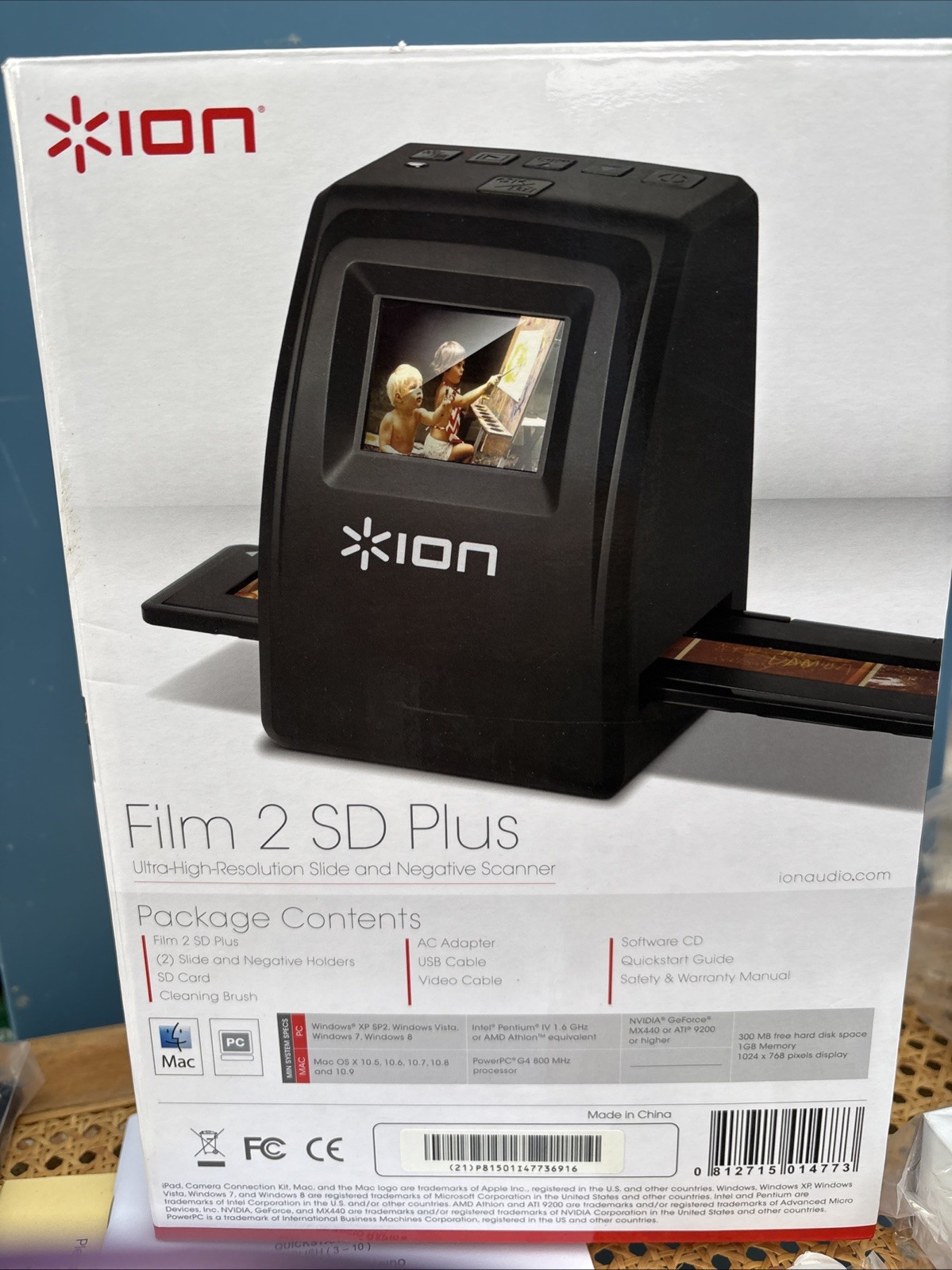 ION Audio Film Film 2 SD Slide & Film Scanner “need USB Cable”