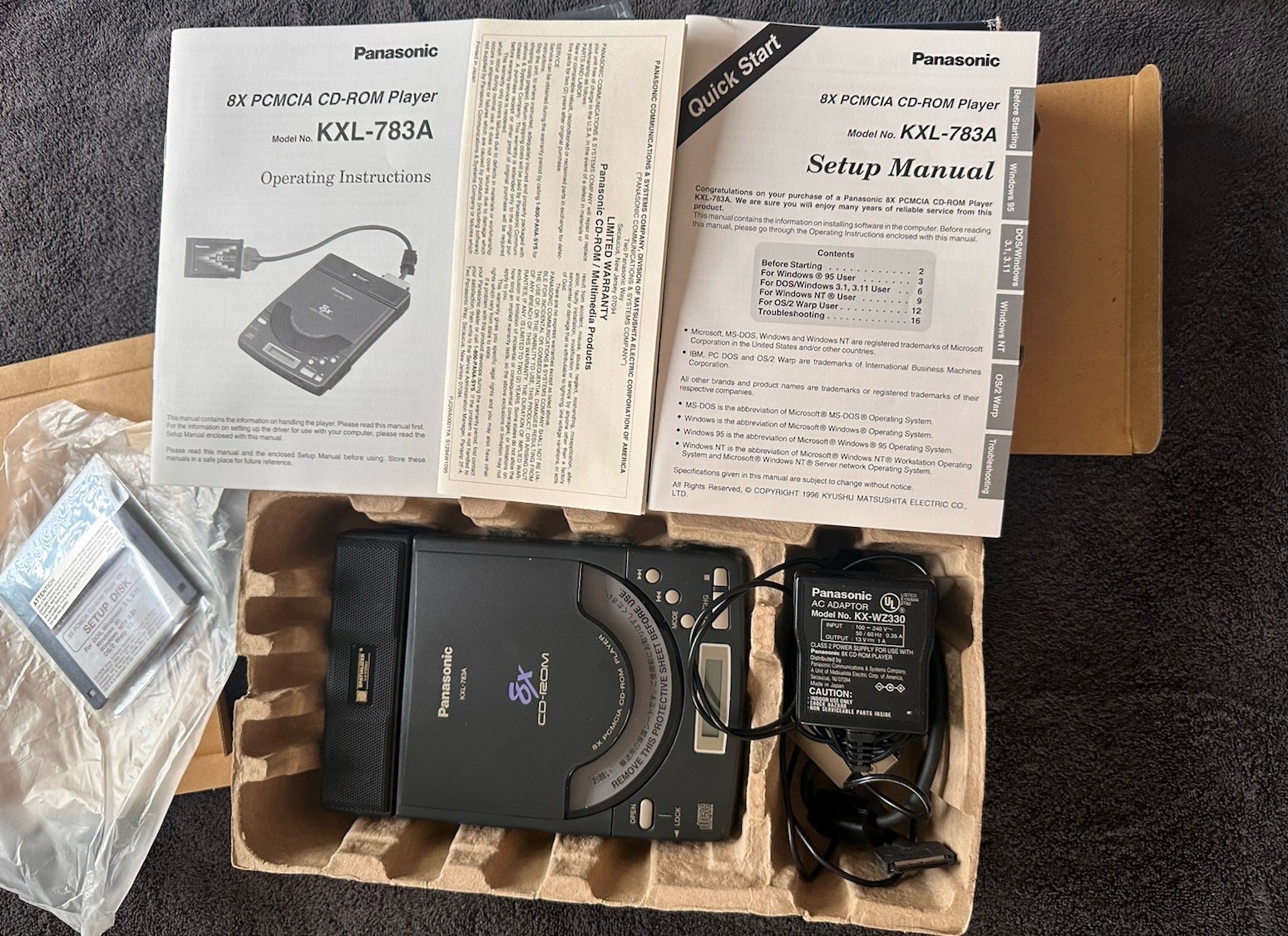 Panasonic KXL-783A CD-ROM Drive Only - PCMCIA Card Not Included