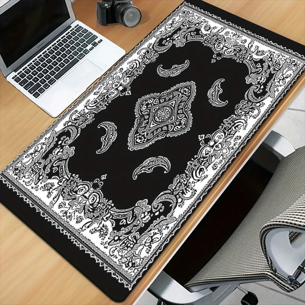 1pc 2D Flat Design Durable Rubber Mouse Pad, Suitable for Gaming, Office, and