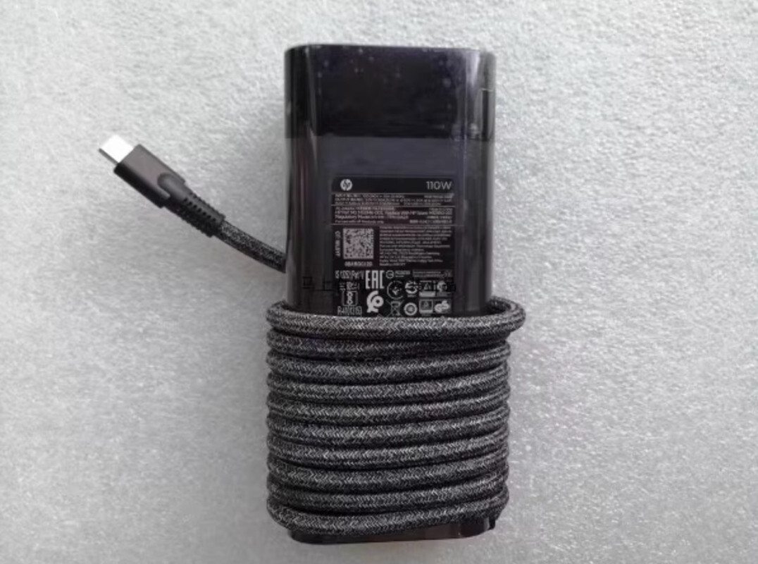 HP 110W Type-C USB-C Power Adapter Charger Braided Cable TPN-CA24 TPN-DA24