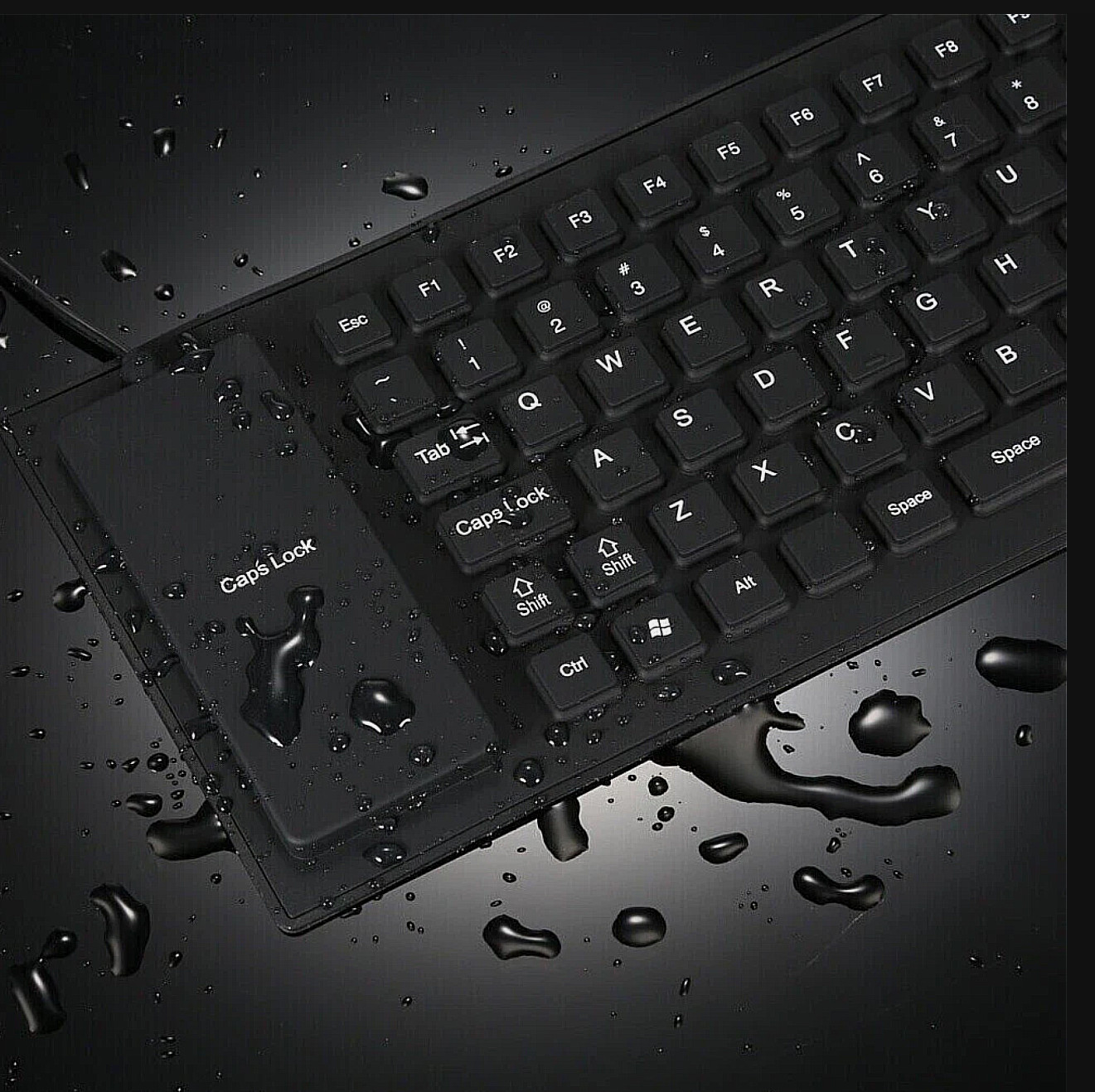 US 1 Pc Dustproof/Waterproof USB Foldable Flexible Silicone Keyboard