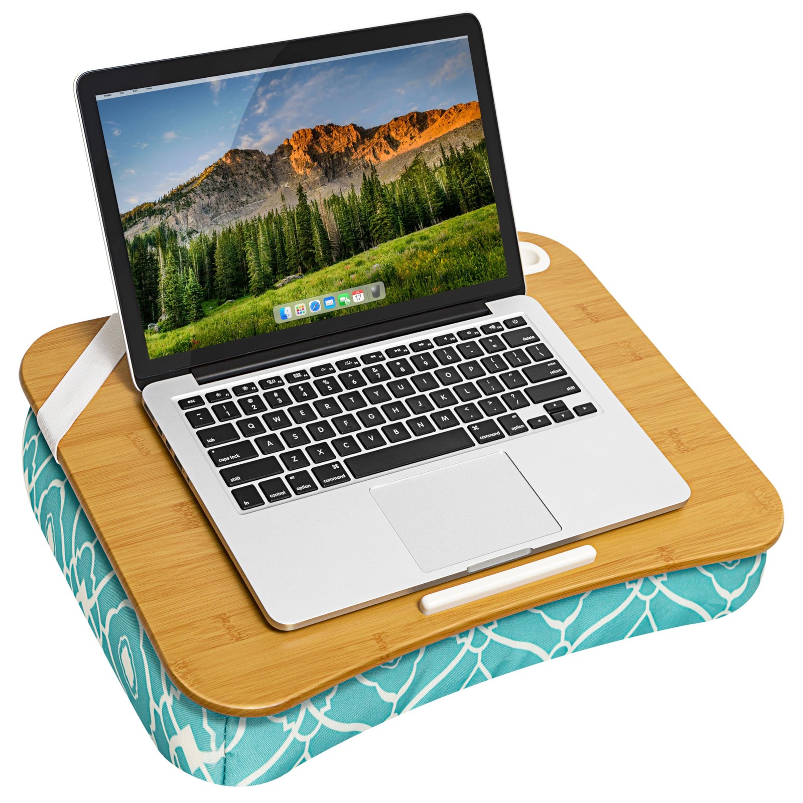 Large Portable Designer Lap Desk Fits 17.3 Inch Laptops With Cushion Handle