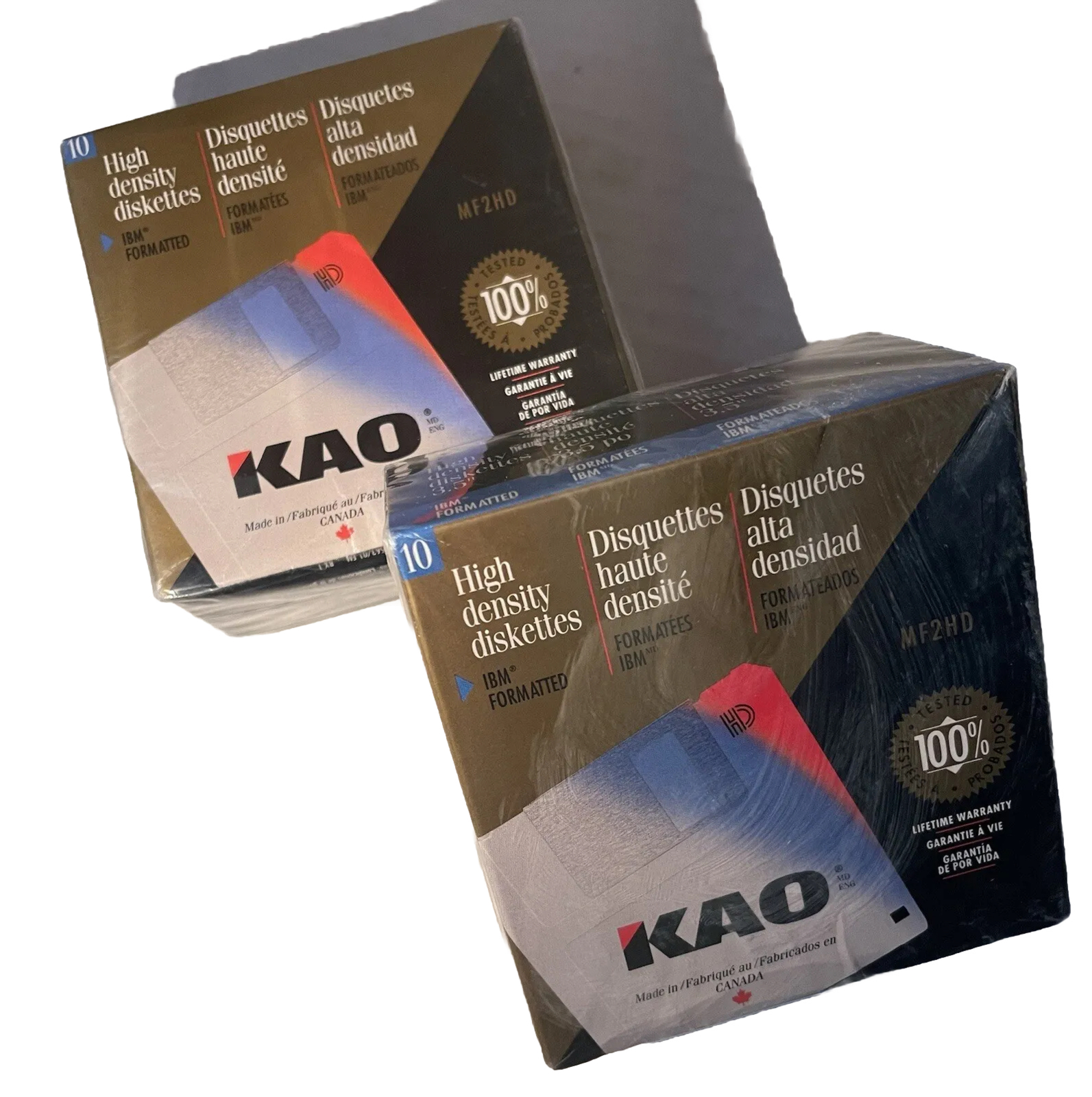 1994 KAO MF2HD 3.5" High Density Diskettes IBM Formatted 1.44MB 20 Pack