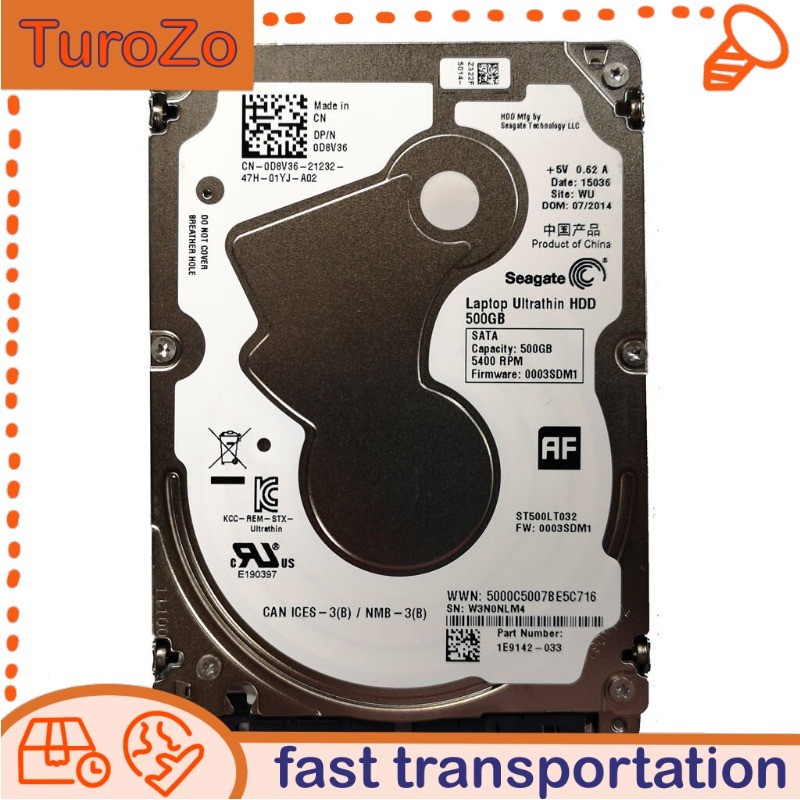 ST500LT032 Seagate Ultrathin 500GB 5400 RPM SATA III 2.5" Hard Disk Drive 5mm