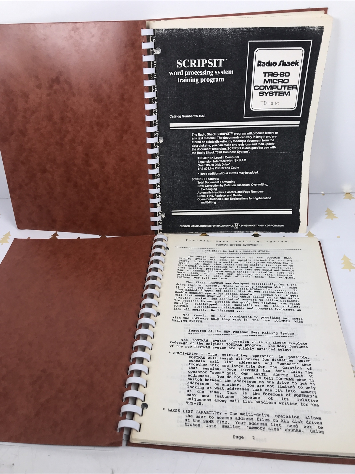 Radio Shack TRS-80 Micro Computer System Scripsit Word Processing 26-1563 Books