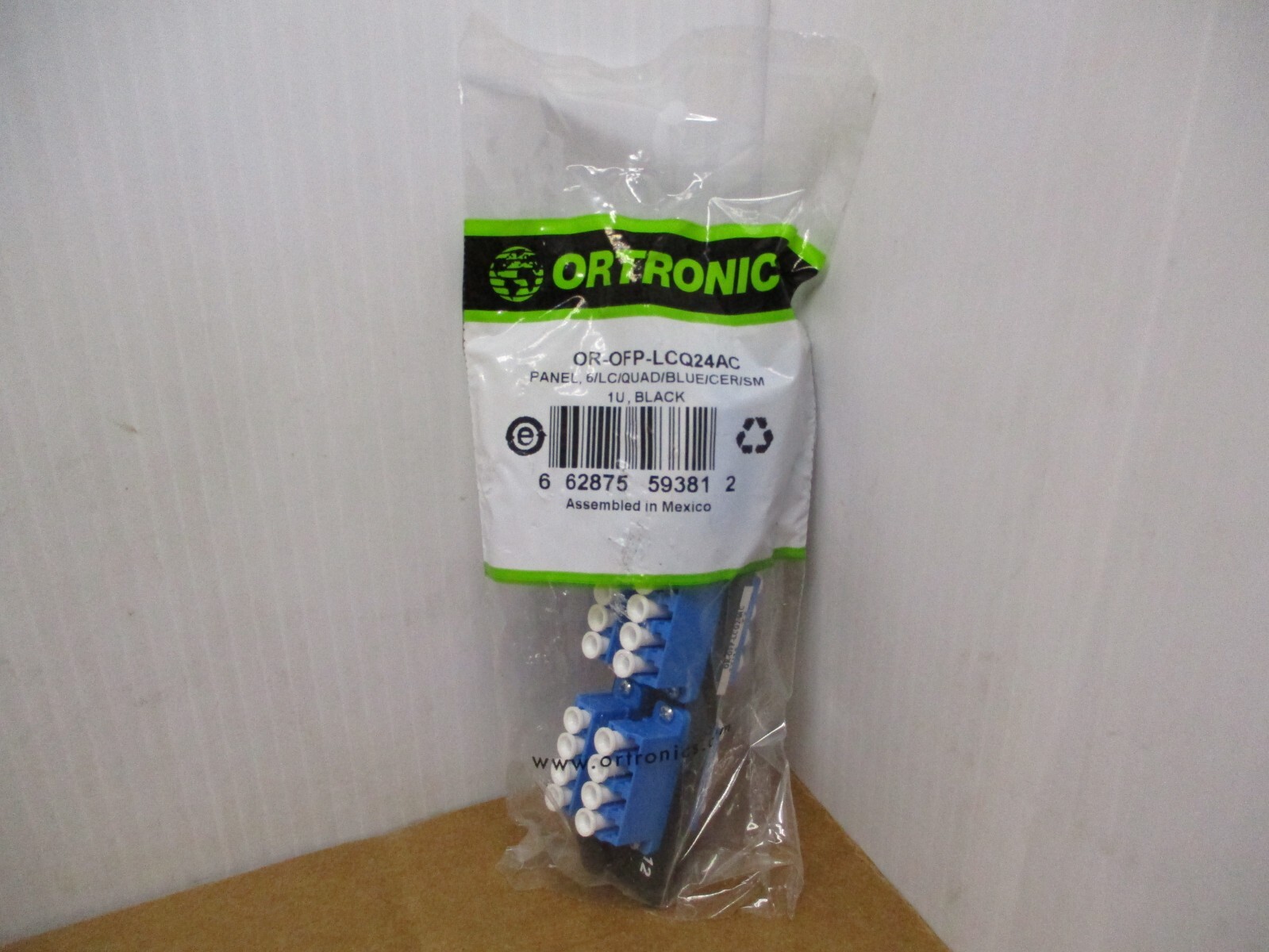Ortronics 6 LC Duplex Singlemode Fiber Optic Adapter Panel OR-OFP-LCQ24AC