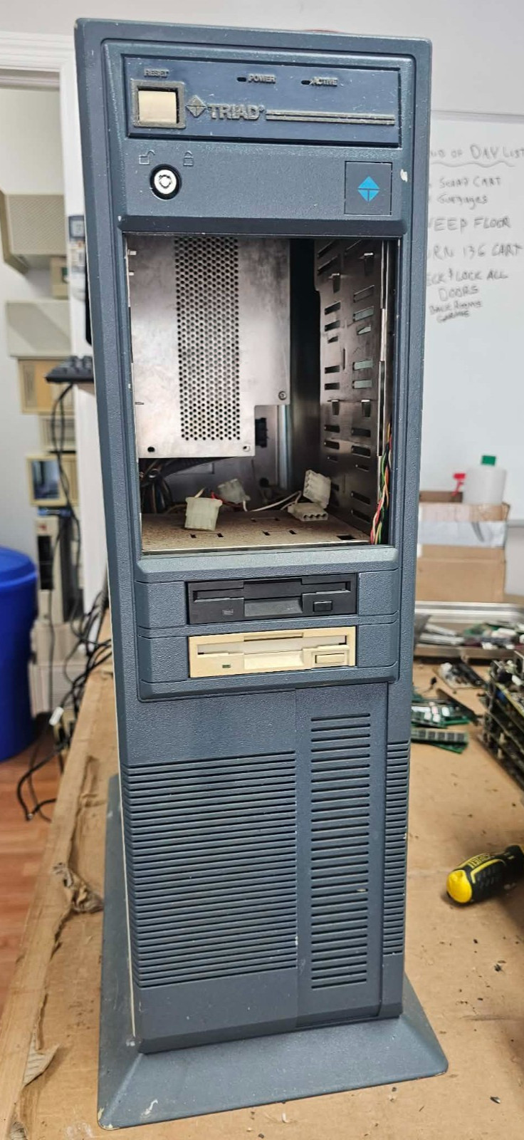 Triad Systems Catalog 500 Vintage Computer Tower Case Chassis w/ PSU Rare USA