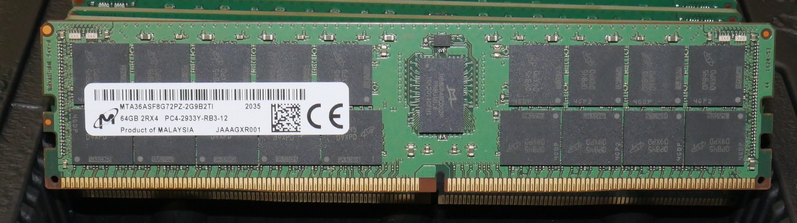 Server Memory: Micron 64GB 2RX4 PC4-2933Y 23400MHz ECC MTA36ASF8G72PZ-2G9B2TI