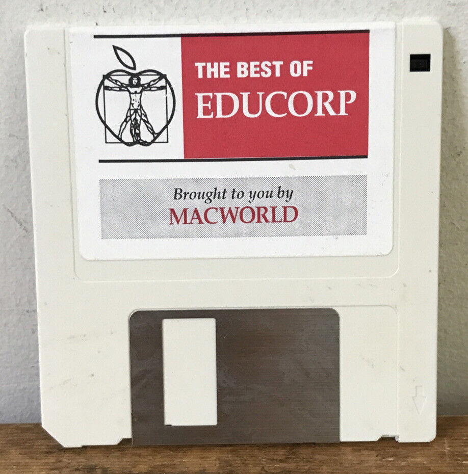 Vtg 90s Macworld The Best Of Educorp Floppy Disk Mac Macintosh Software