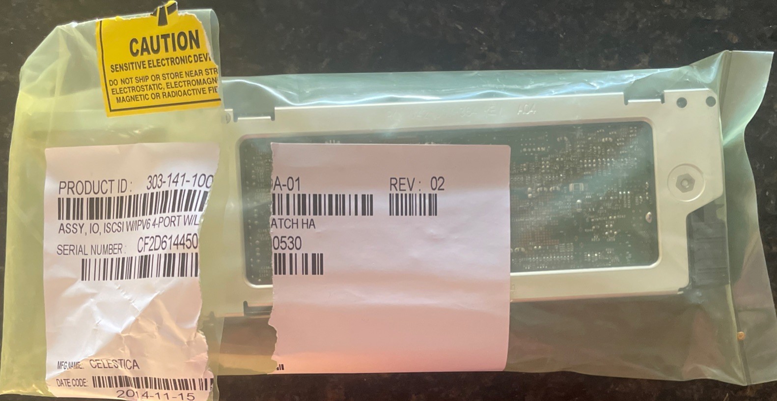 FOXCONN 100-562-958  EMC SLIC12  8Gb Fiber Channel 4-Port SFP (P/N 042-007-364)