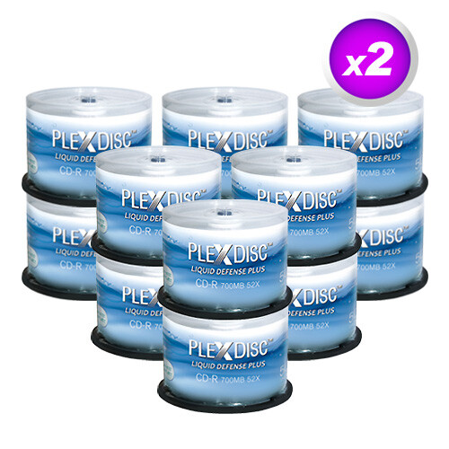 1200 PC PlexDisc 52X 700 MB CD-R Water Resistant White Inkjet Printable 641-C14