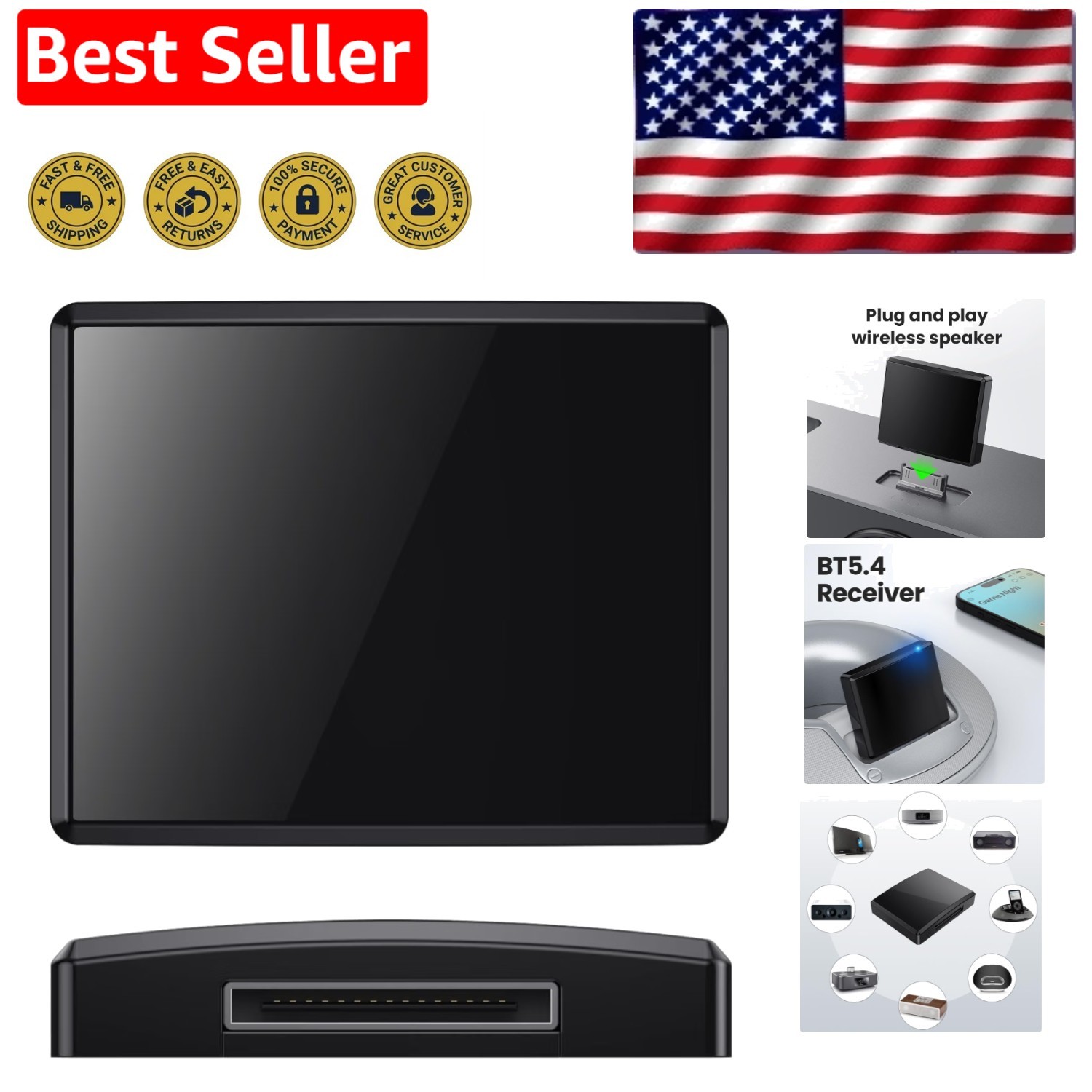 Transform Legacy 30-Pin Sound Systems to Wireless with Bluetooth 5.4 Receiver