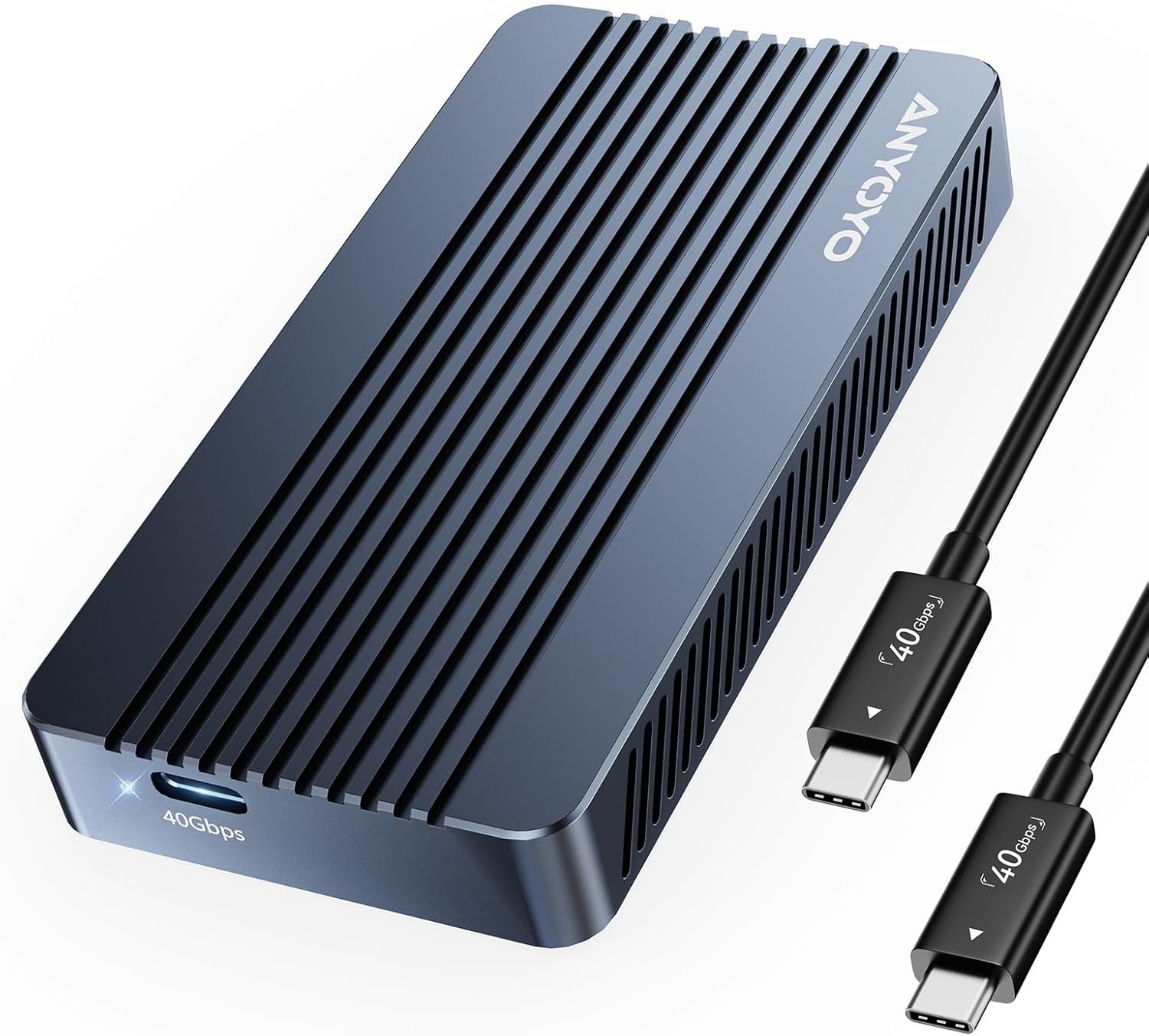 ANYOYO 40Gbps M.2 NVMe SSD Enclosure Tool Free Installation Aluminum USB 4 NVMe