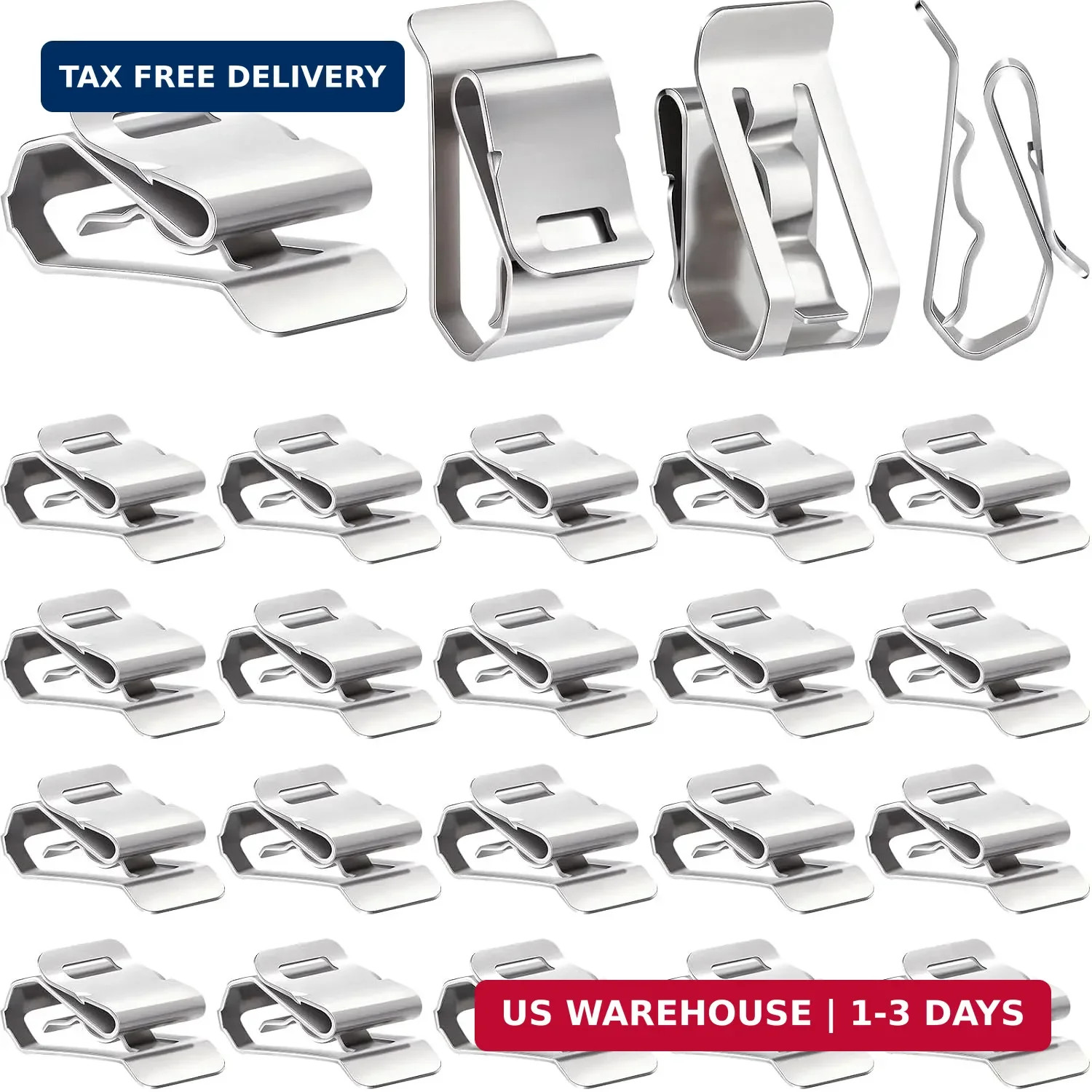 200 Pcs Solar Wire Clips Stainless Steel S Clip, 0.2 to 0.3 Inch