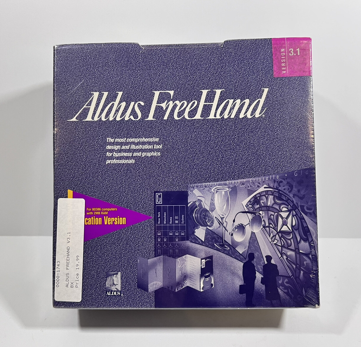 Vintage 1991 NOS Windows Aldus FreeHand Education Version 3.1 Factory Sealed