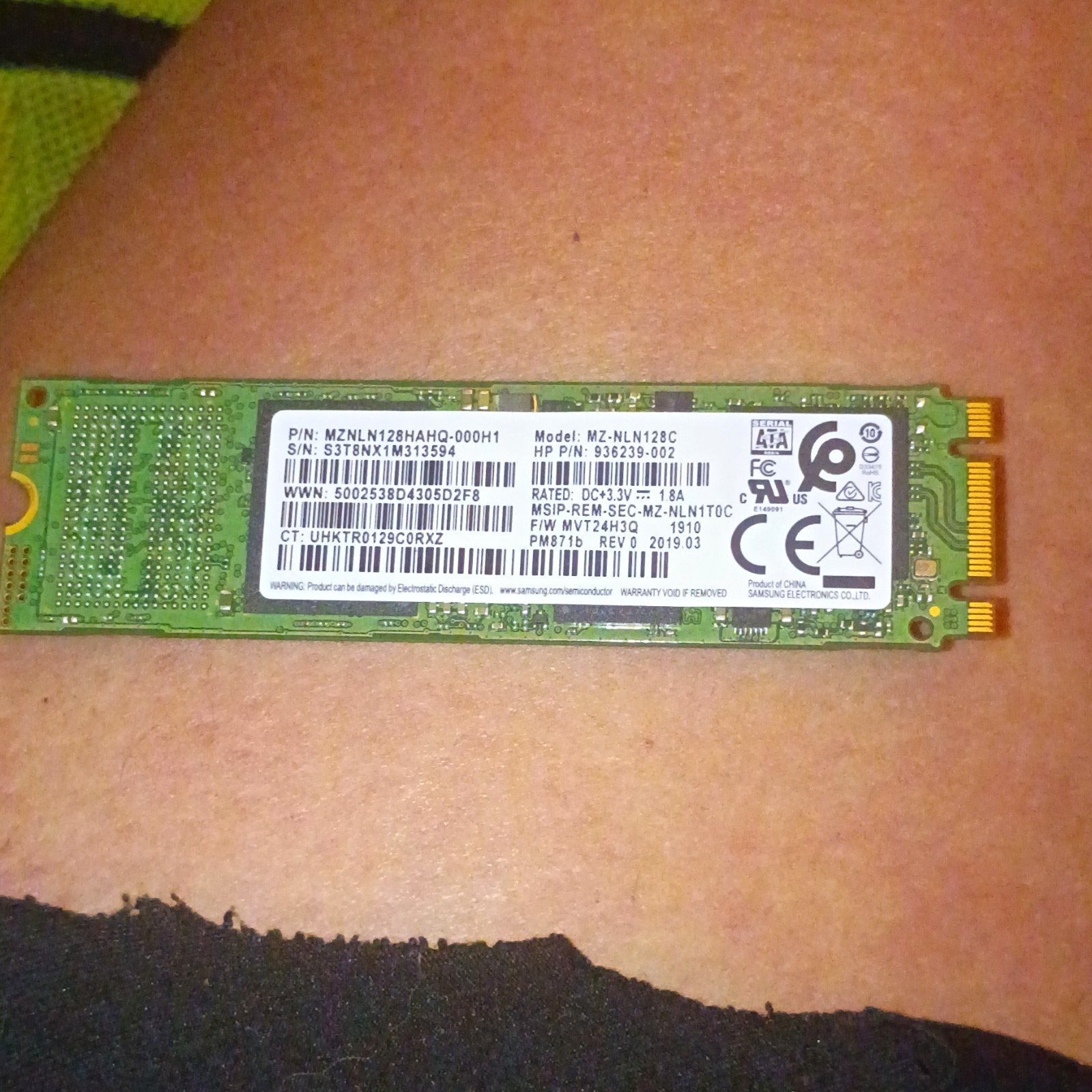 Samsung 128GB M.2 Internal SSD Secure Encryption MZ-NLN128C MZNLN128HAHQ-000H1