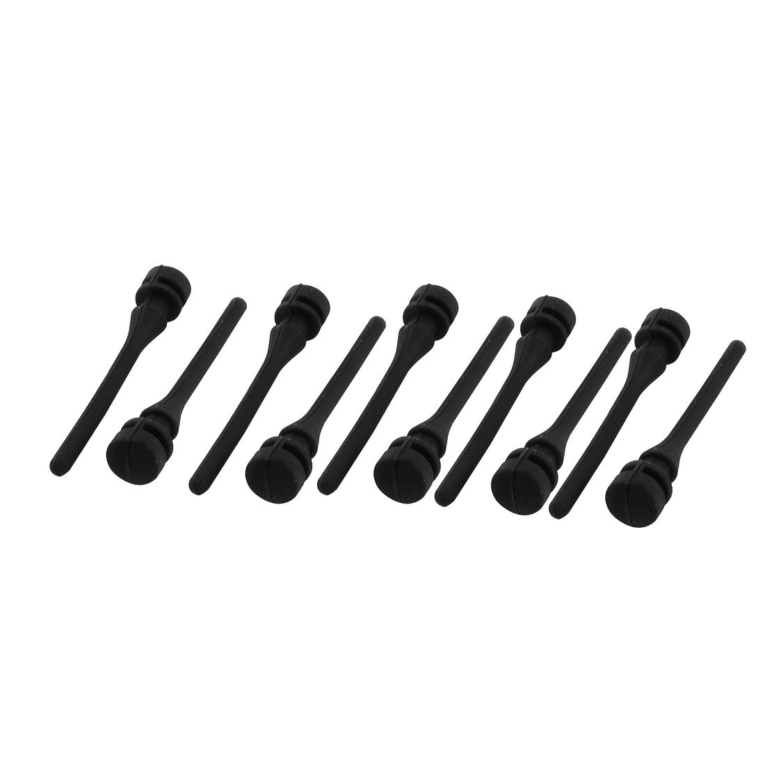 Office Soft Rubber Mounts Pins PC Case Fan Replace Screw Black 10pcs