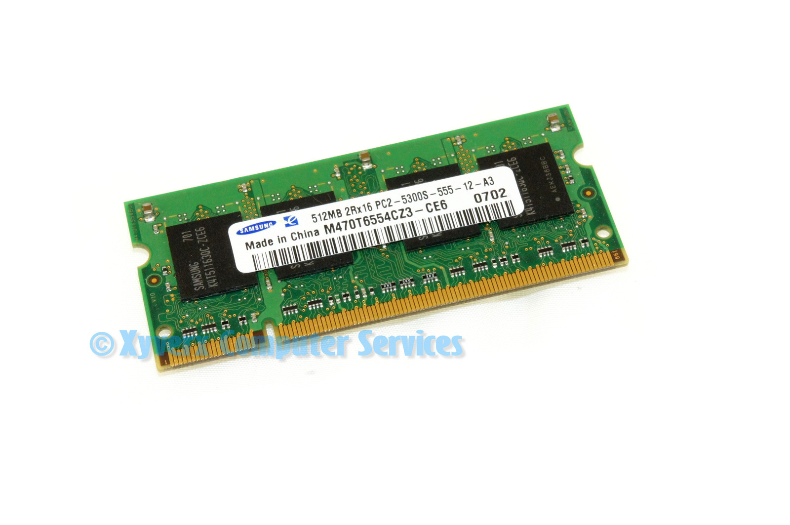M470T6554CZ3-CE6 GENUINE OEM SAMSUNG LAPTOP MEMORY 512MB PC2-5300S (CA65)
