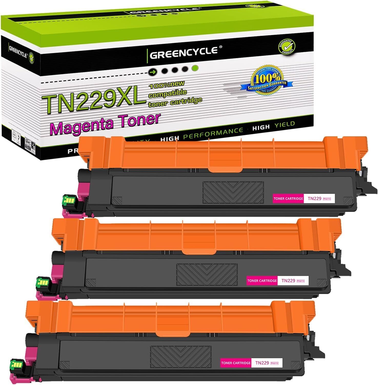 3PK TN229 Magenta Toner Cartridge For Brother TN229XL HL-L3295CDW MFC-L8395CDW