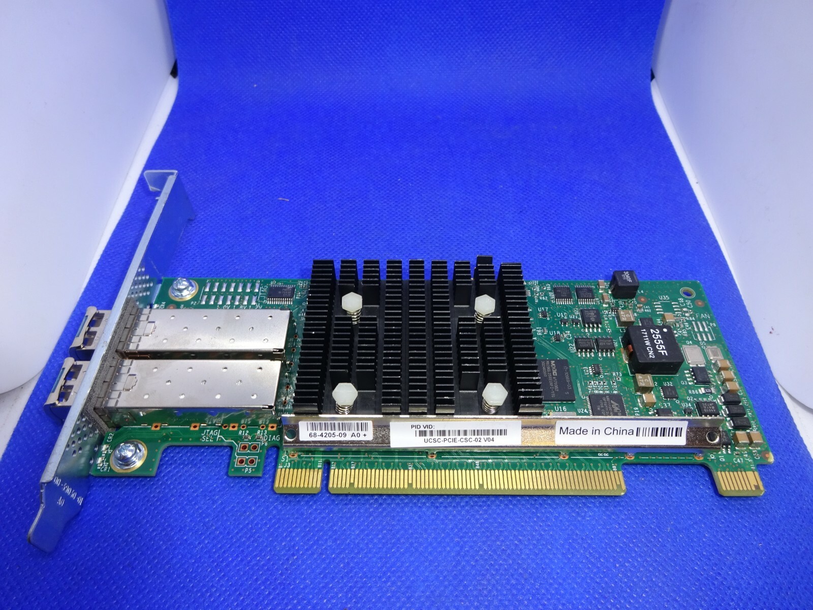 CISCO 1225 UCS VIRTUAL INTERFACE NETWORK CARD 2 PORT PCIe 68-4205-09 A0+#GK902