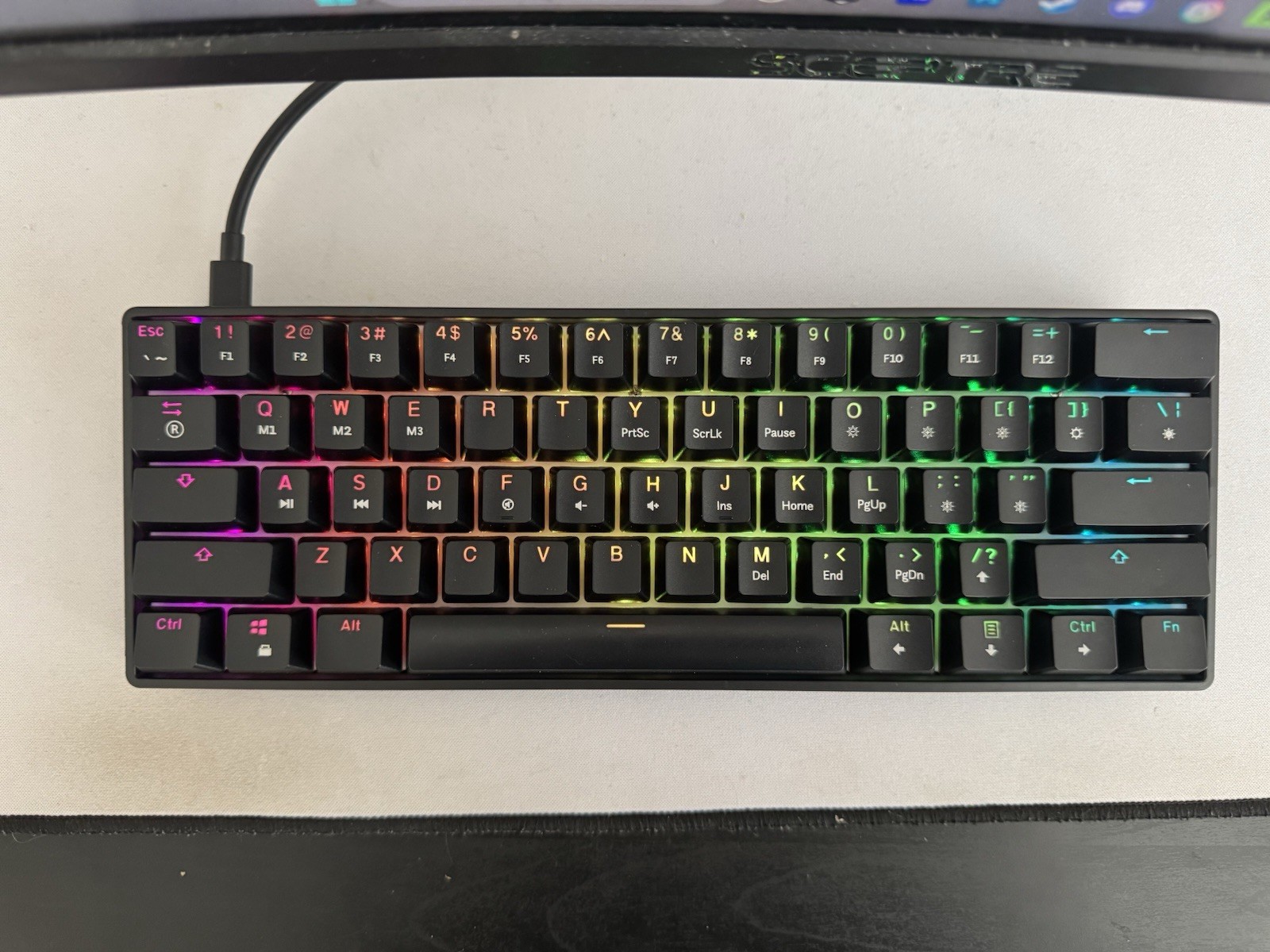 GK61 RGB Mechanical Gaming Keyboard Wired USB-C Hot Swappable Black