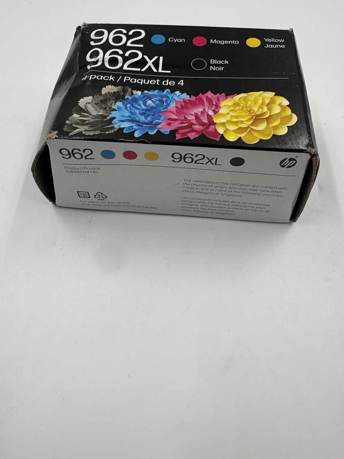 HP 962 962XL Original Ink Cartridge 4 Pack Black Cyan Magenta Yellow Open Box