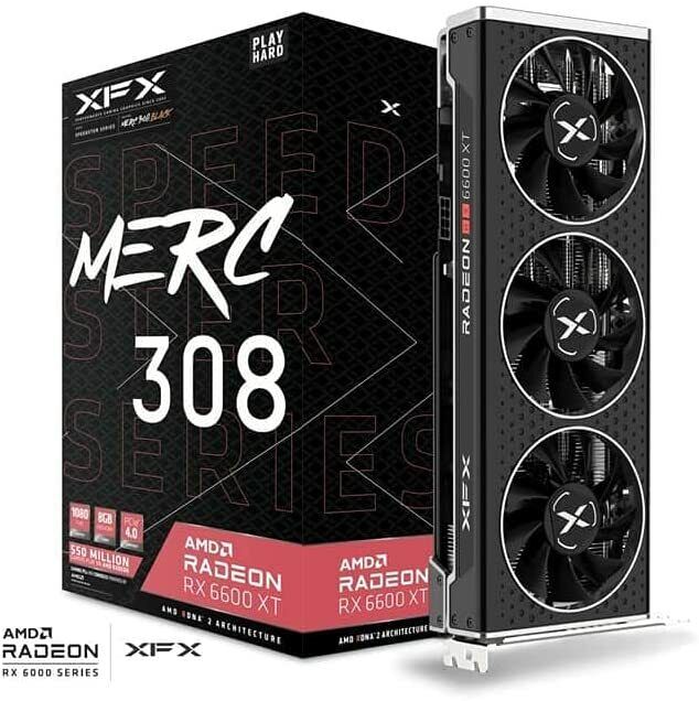 XFX Speedster MERC 308 AMD Radeon RX 6600 XT Black (RX-66XT8TBDQ) BRAND NEW